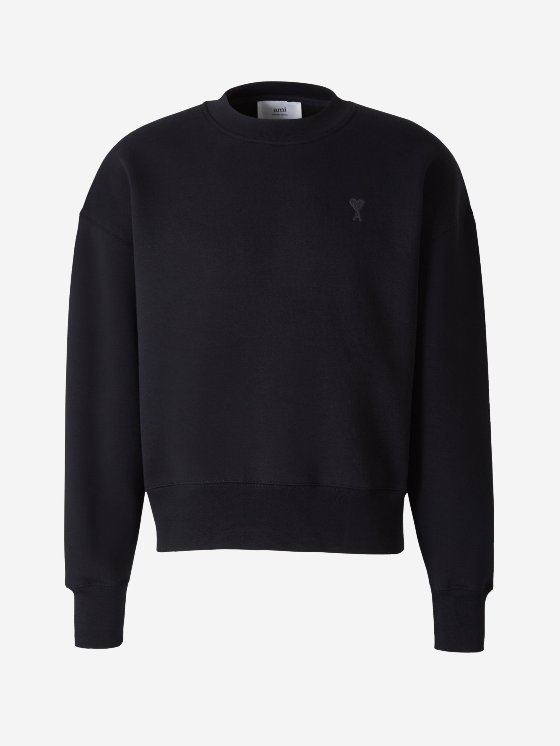 Outlet online Ami Paris Hombre Sudadera Cuello Redondo color Negro sku 545-000961 01 - Foto 1