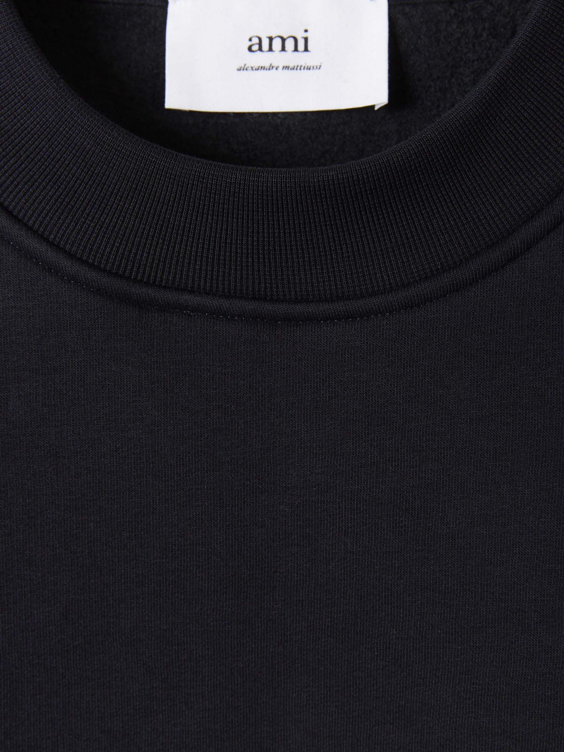 Outlet online Ami Paris Hombre Sudadera Cuello Redondo color Negro sku 545-000961 01 - Foto 3