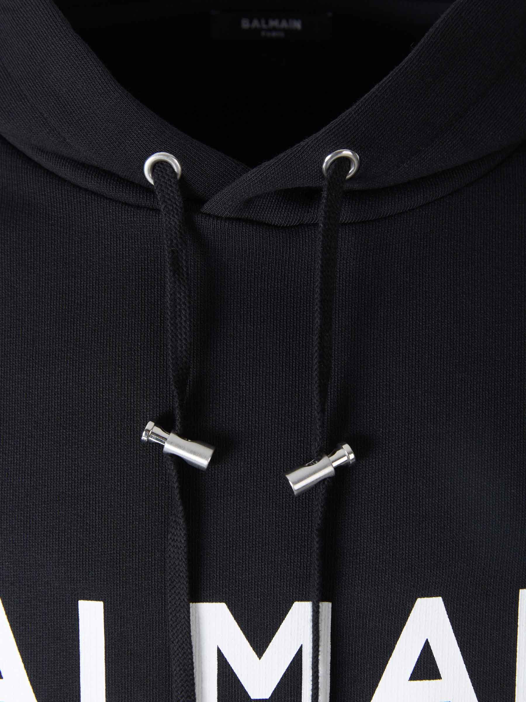 Outlet online Balmain Hombre Sudadera Logo Capucha color Rosa Envejecido sku 545-000977 02 - Foto 3