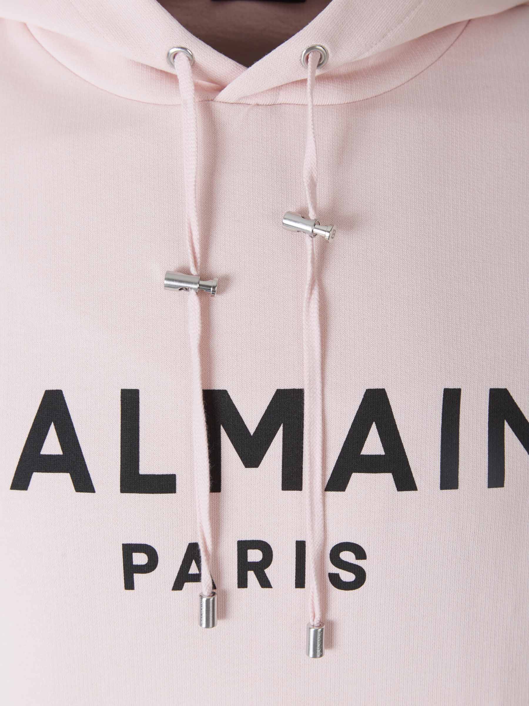 Outlet online Balmain Hombre Sudadera Logo Capucha color Rosa Envejecido sku 545-000977 02 - Foto 7