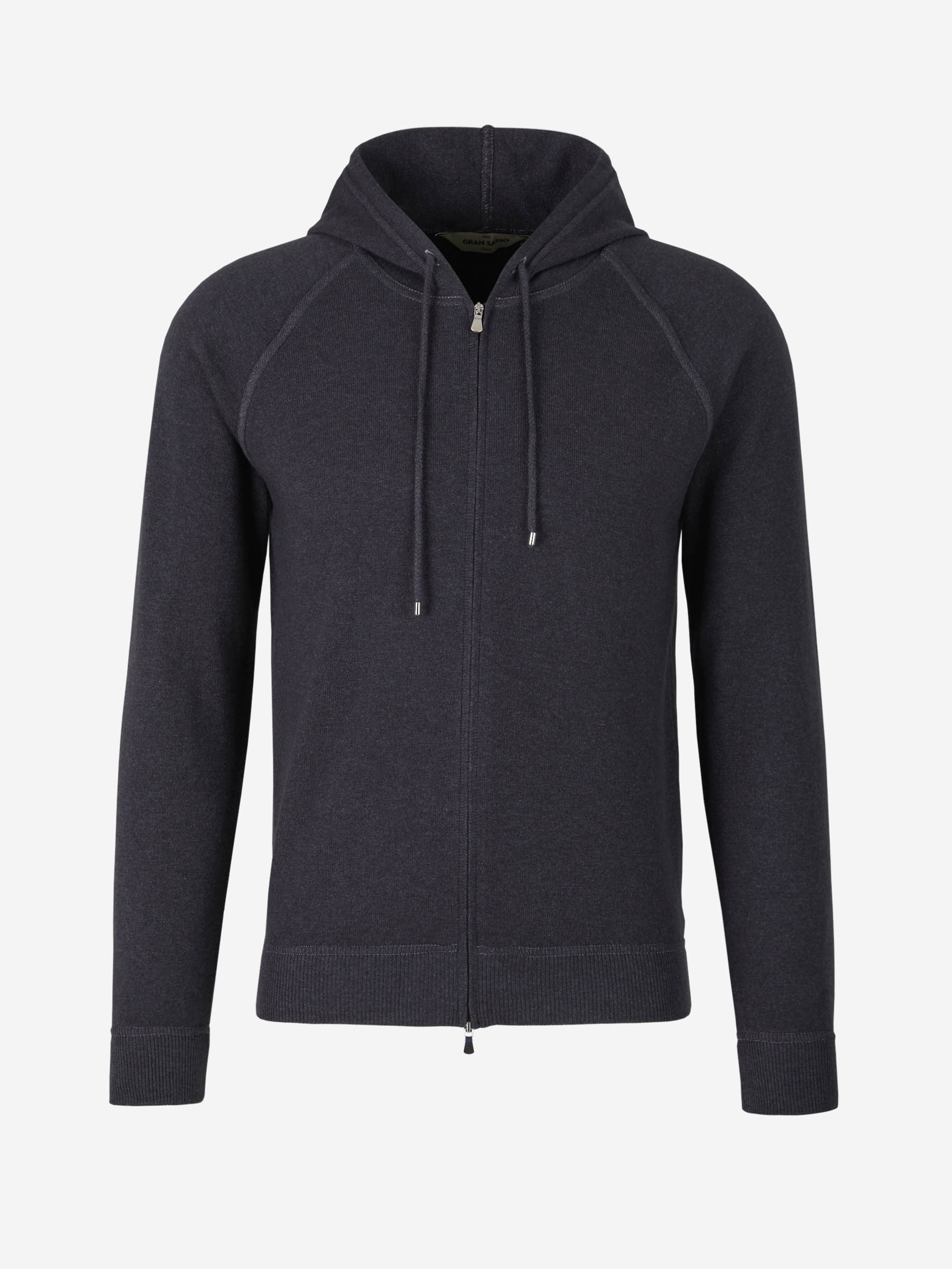 Outlet online Gran Sasso Hombre Sudadera Punto Capucha color Gris Carbón sku 545-001059 01 - Foto 1