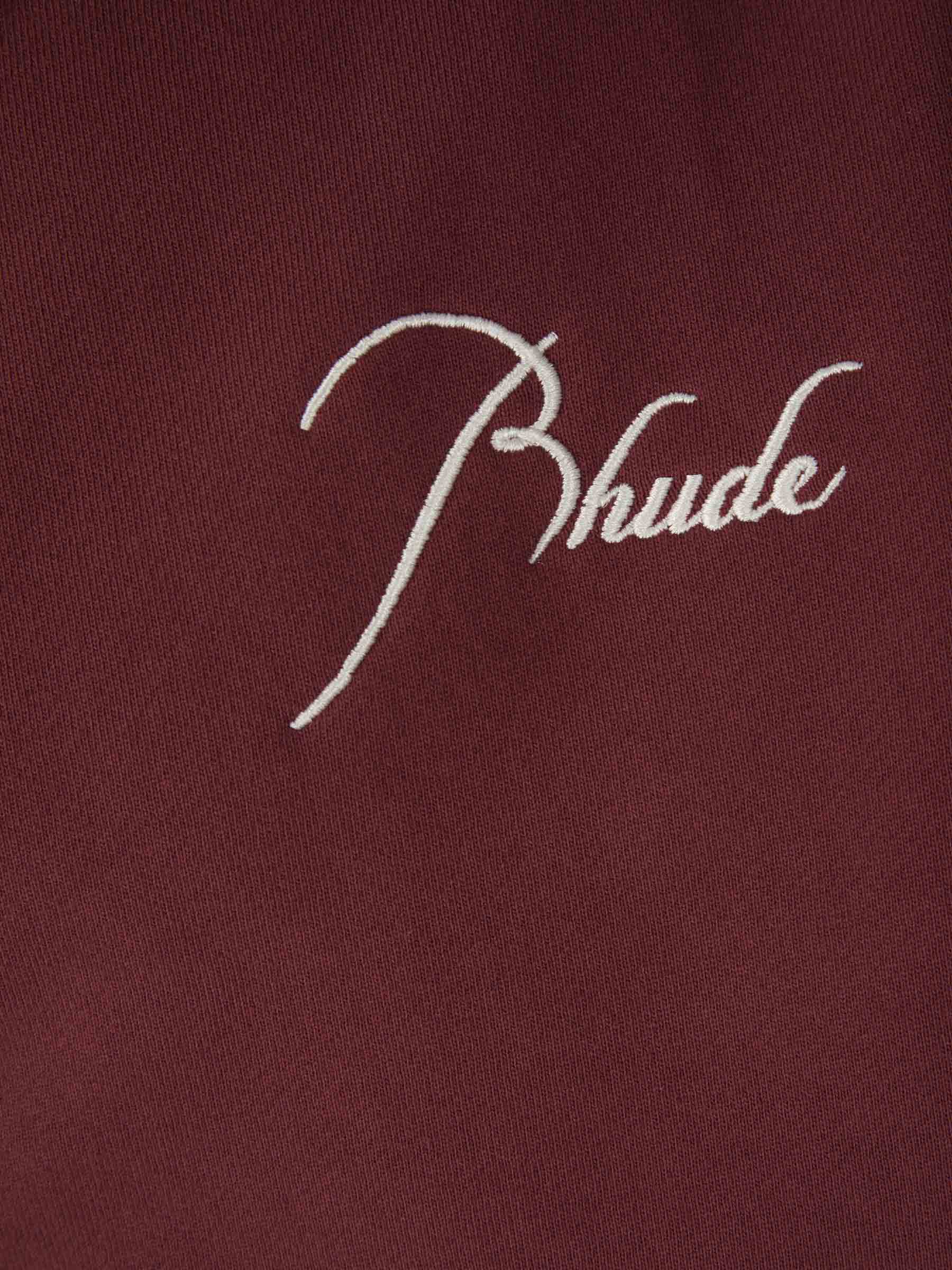 Rhude Sudadera Logo Algodón color Burdeos sku 545-001070 01 - Foto 4