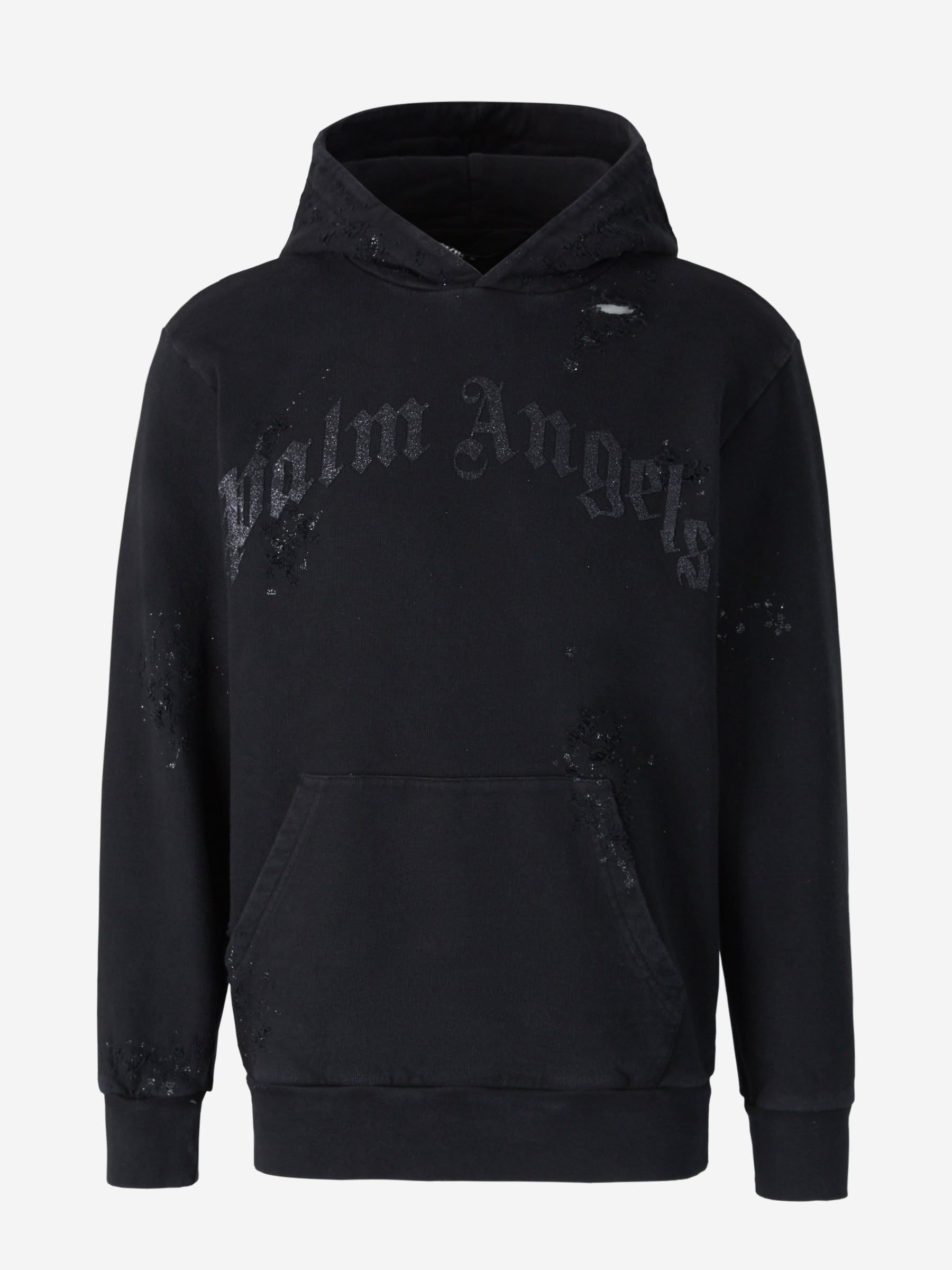 Outlet online Palm Angels Hombre Sudadera Logo Glitter color Negro sku 545-001110 01 - Foto 1