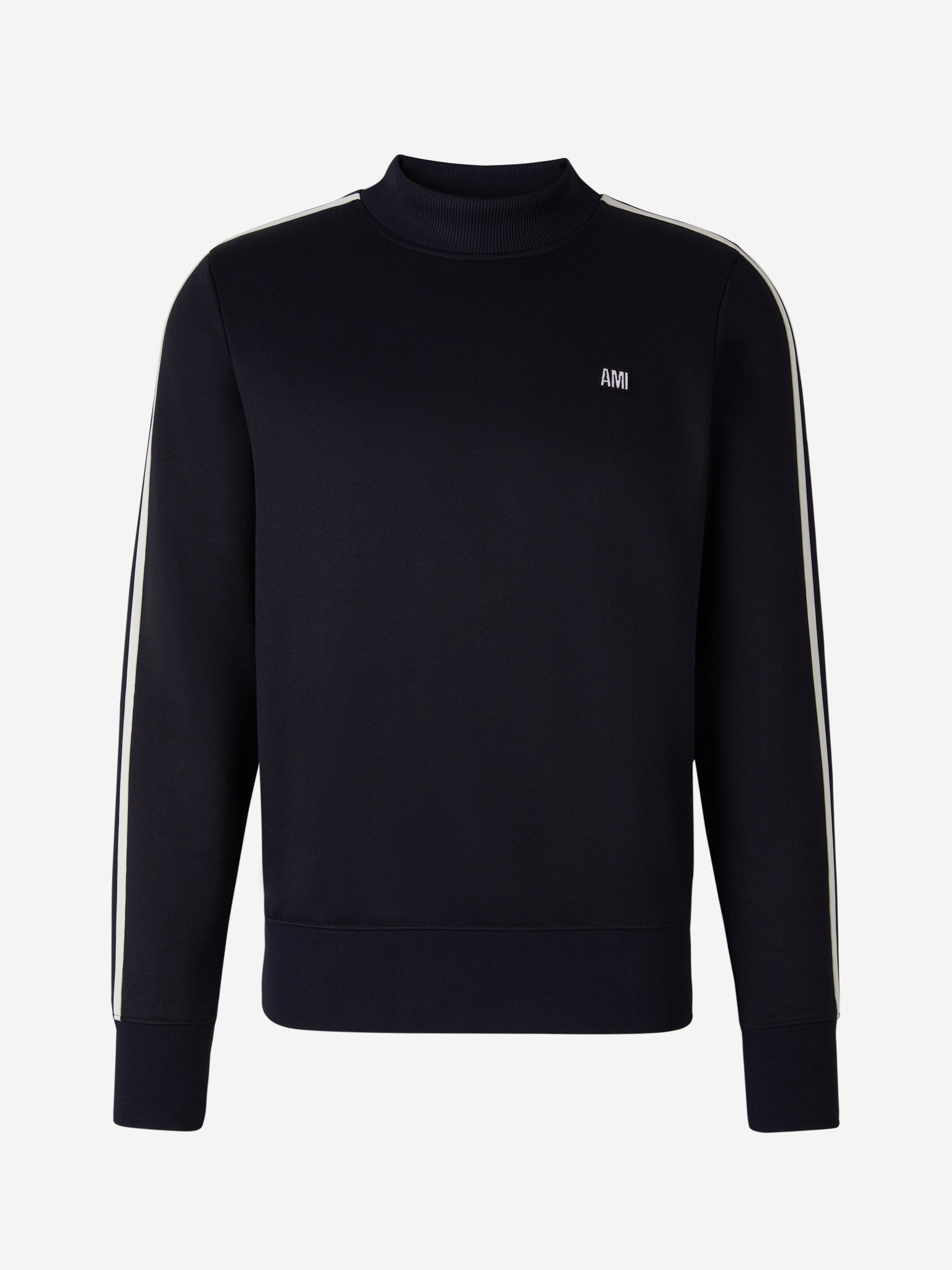 Outlet online Ami Paris Hombre Sudadera Franjas Logo color Azul Noche sku 545-001168 01 - Foto 1