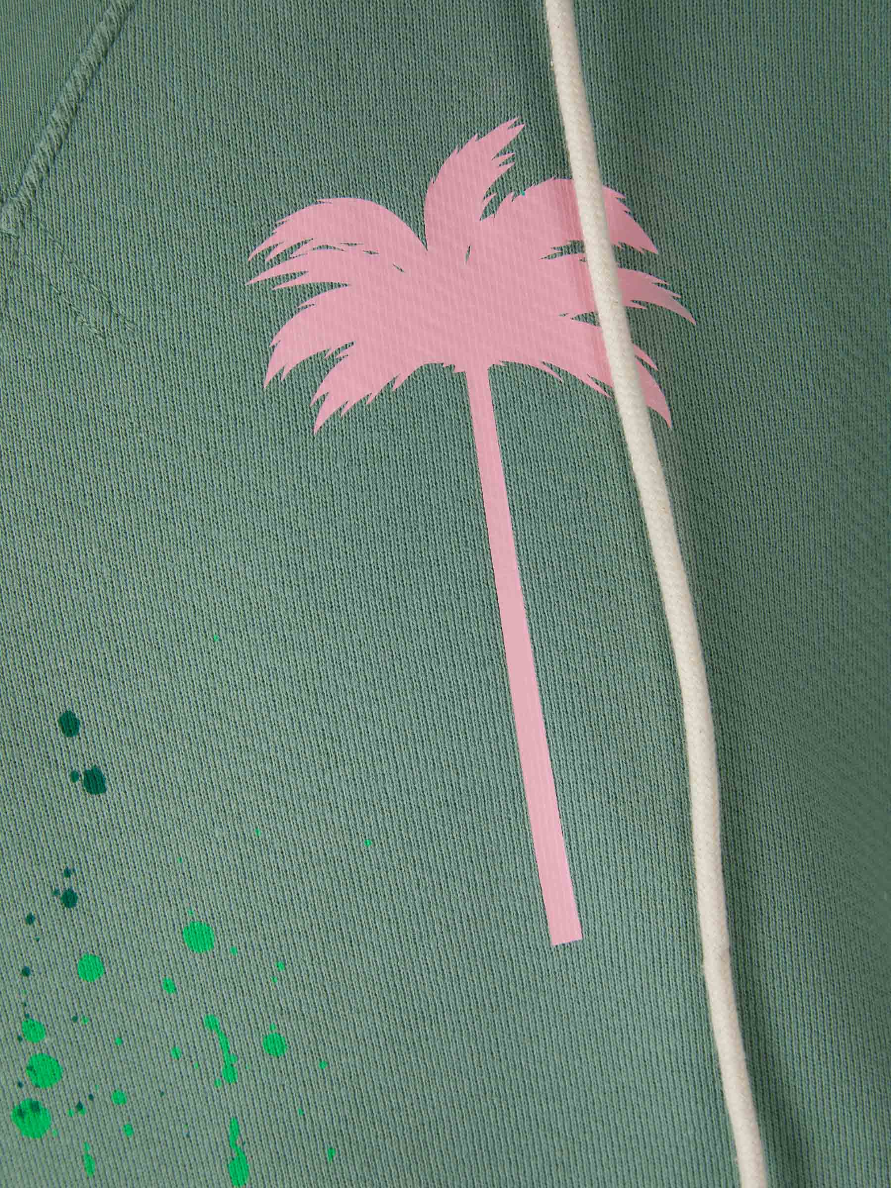 Outlet online Palm Angels Hombre Sudadera Algodón Logo color Verde Azulado sku 545-001181 01 - Foto 4