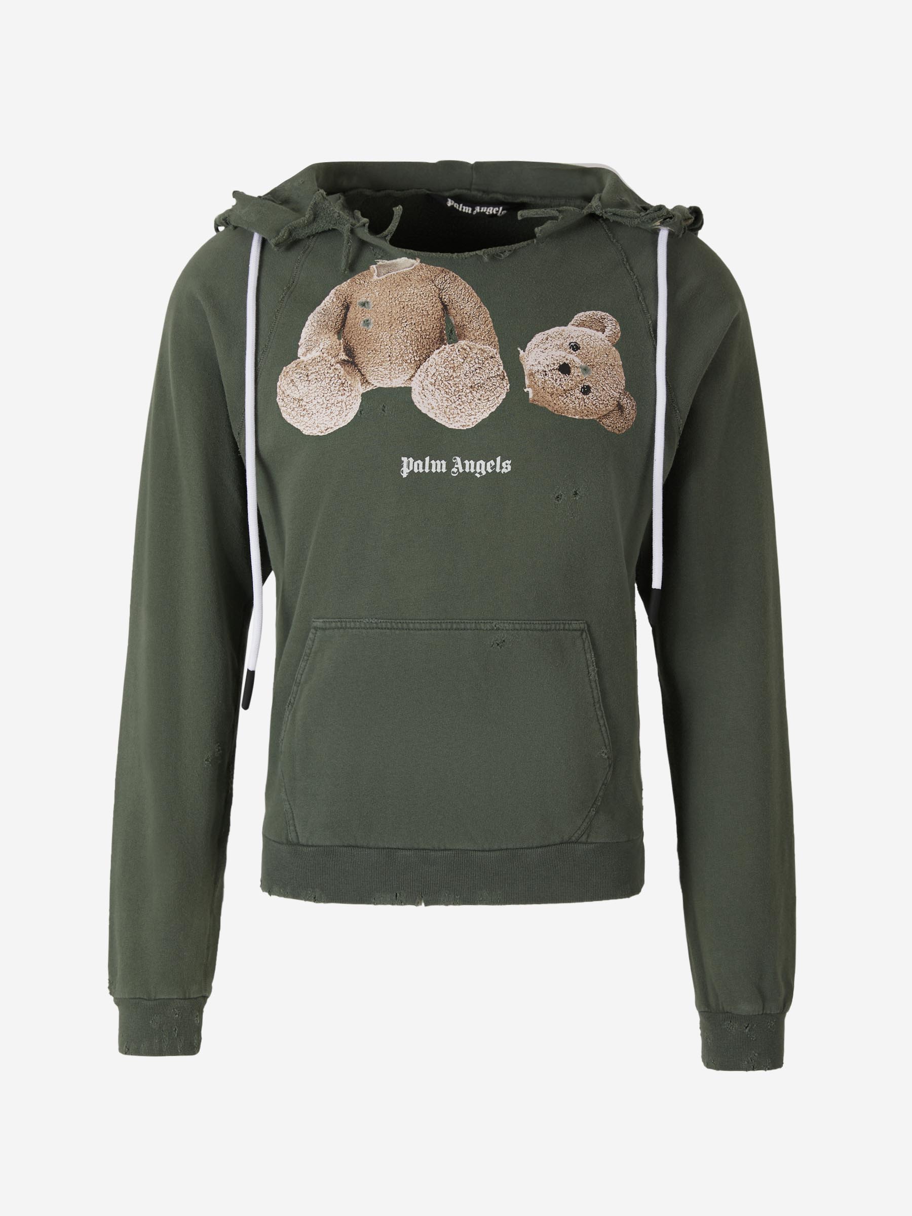 Palm Angels Sudadera Algodón Logo color Verde Militar sku 545-001184 01 - Foto 1