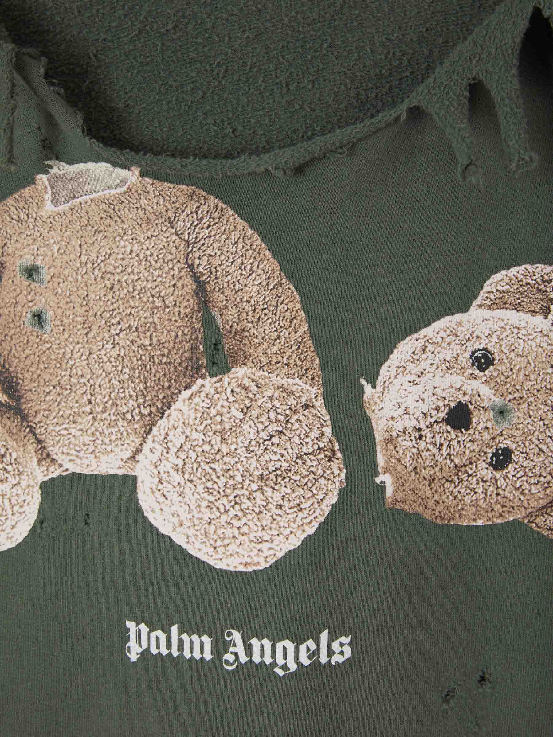 Palm Angels Sudadera Algodón Logo color Verde Militar sku 545-001184 01 - Foto 3