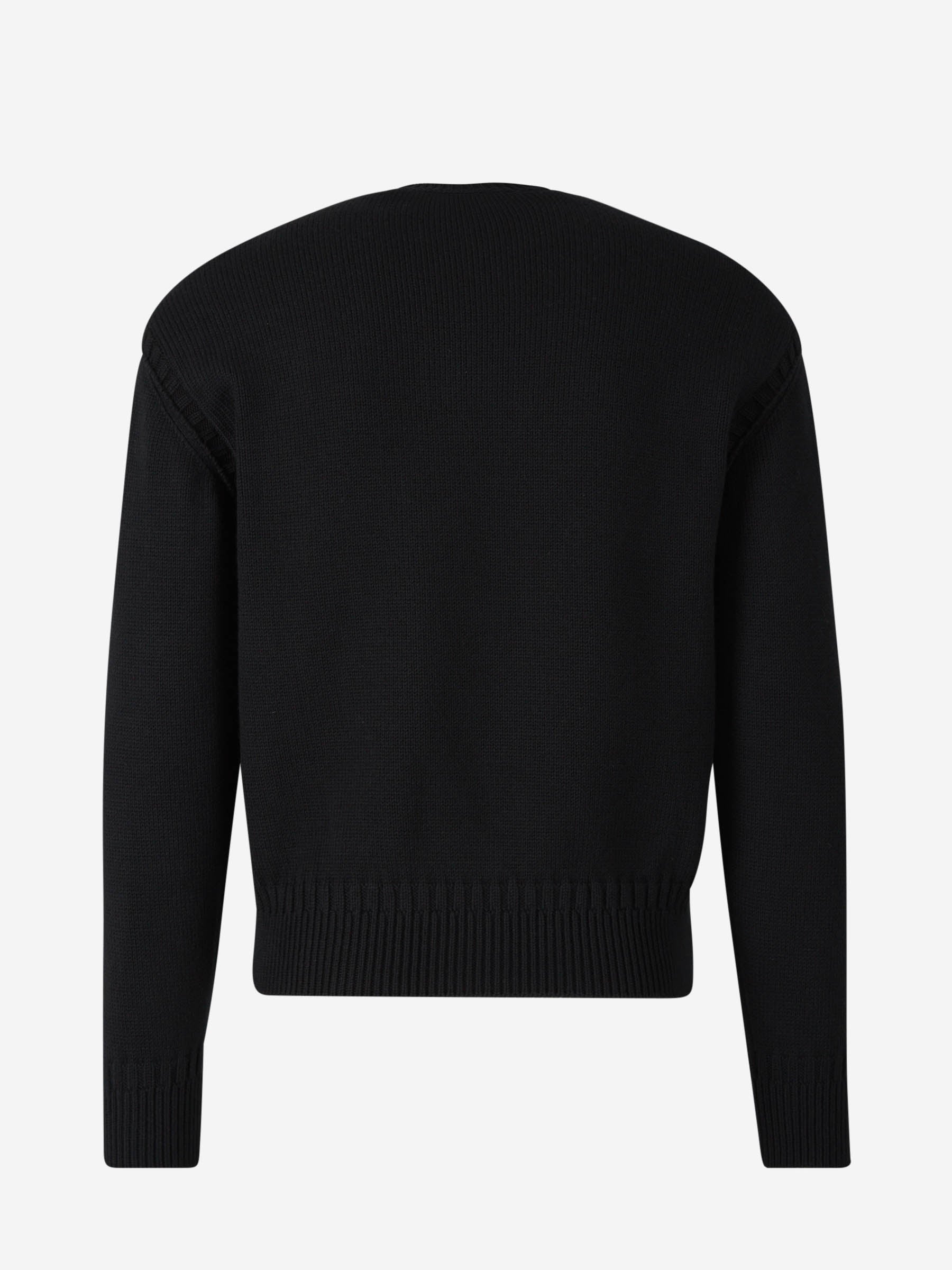 Outlet online Alexander McQueen Hombre Jersey Punto Logo 92 color Negro sku 545-001201 01 - Foto 2