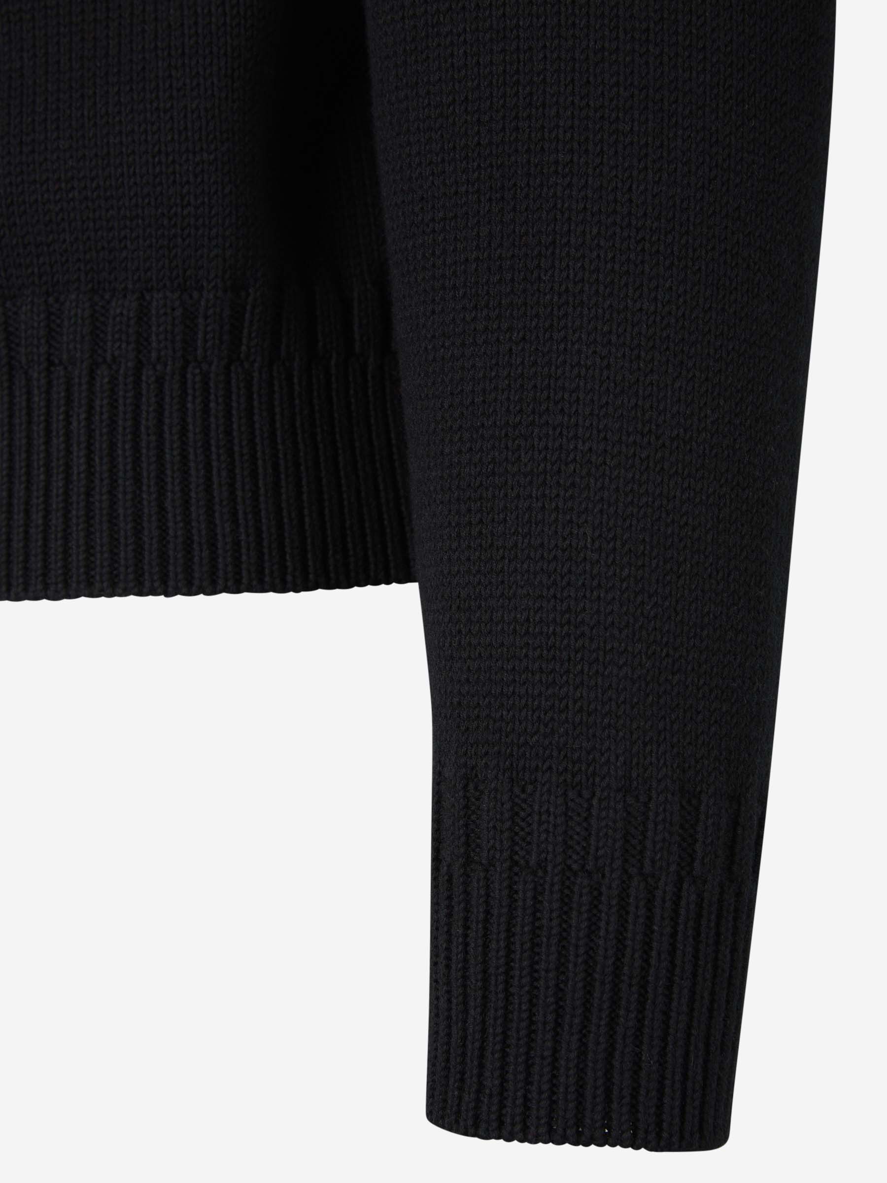 Outlet online Alexander McQueen Hombre Jersey Punto Logo 92 color Negro sku 545-001201 01 - Foto 5
