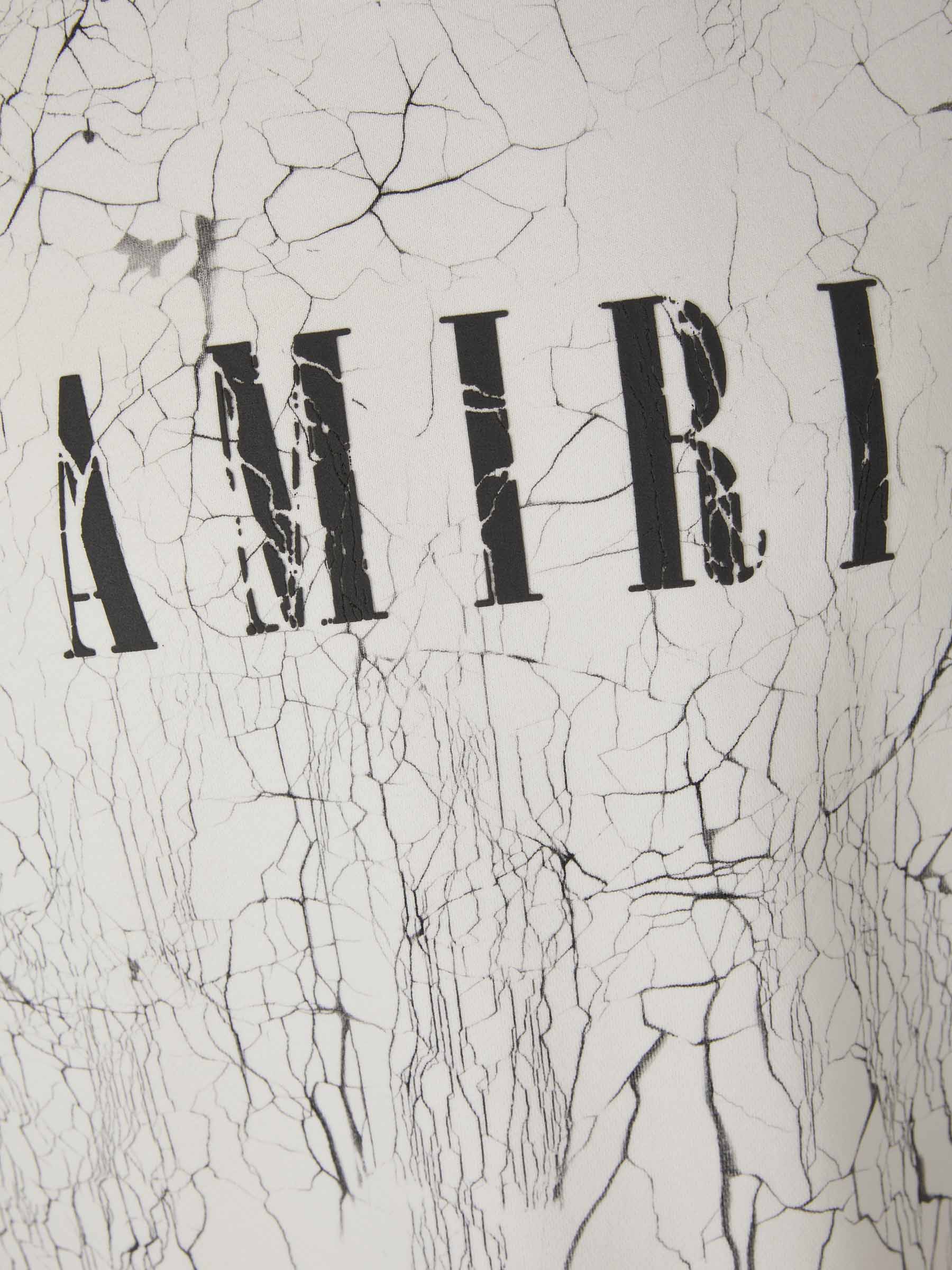 Outlet online Amiri Hombre Sudadera Cracked Logo color Blanco sku 545-001214 01 - Foto 4