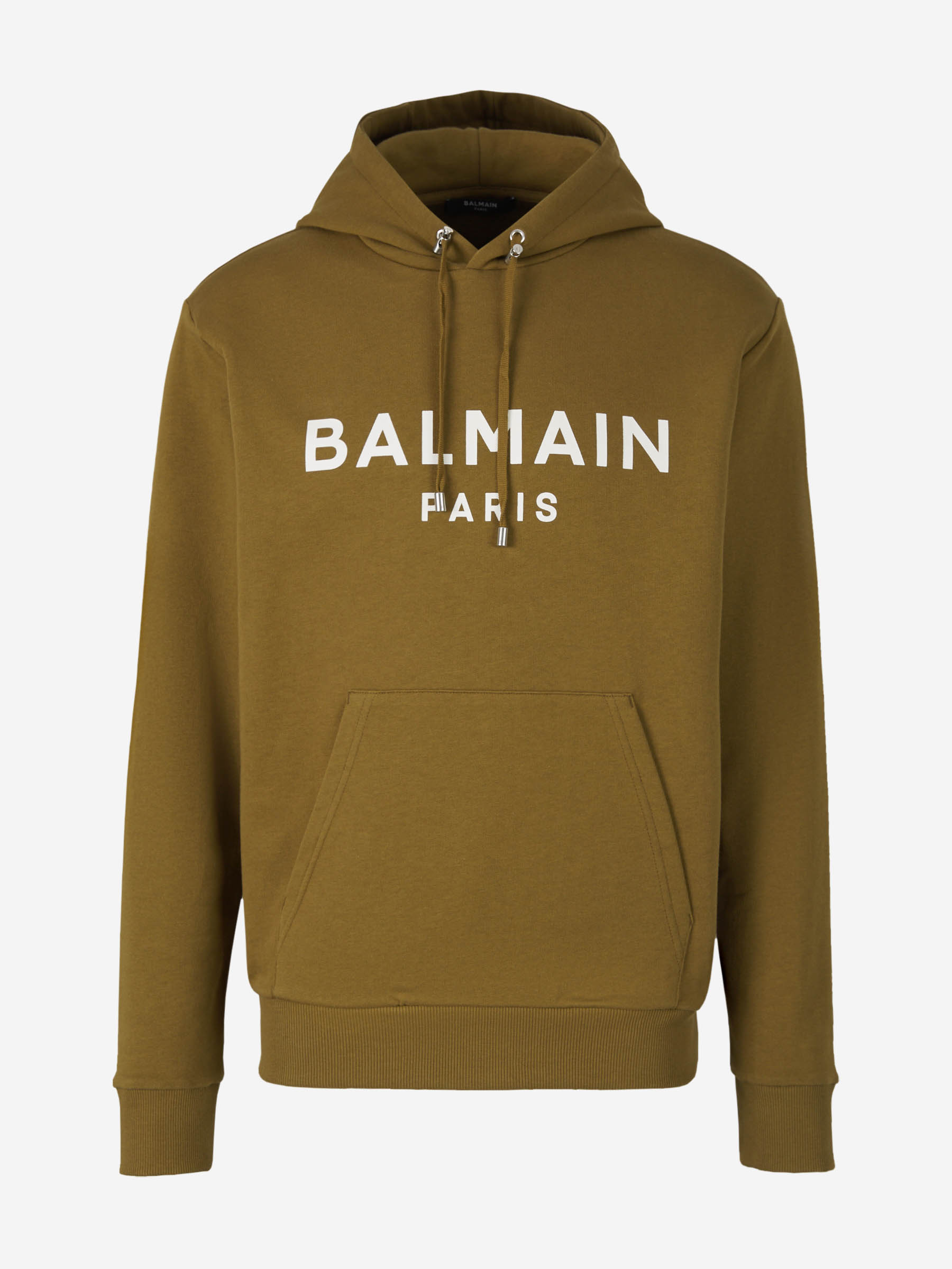 Outlet online Balmain Hombre Sudadera Logo Contraste color Verde Militar sku 545-001283 01 - Foto 1