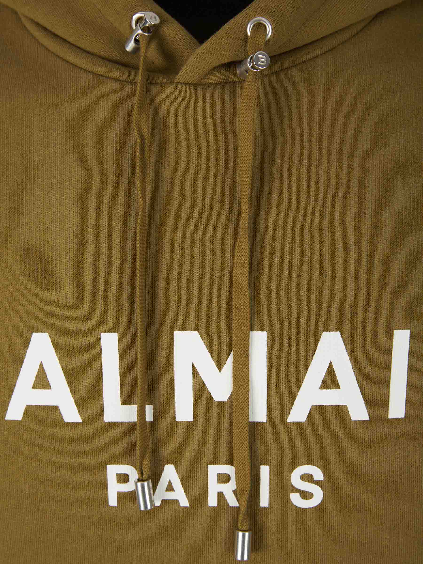 Outlet online Balmain Hombre Sudadera Logo Contraste color Verde Militar sku 545-001283 01 - Foto 3