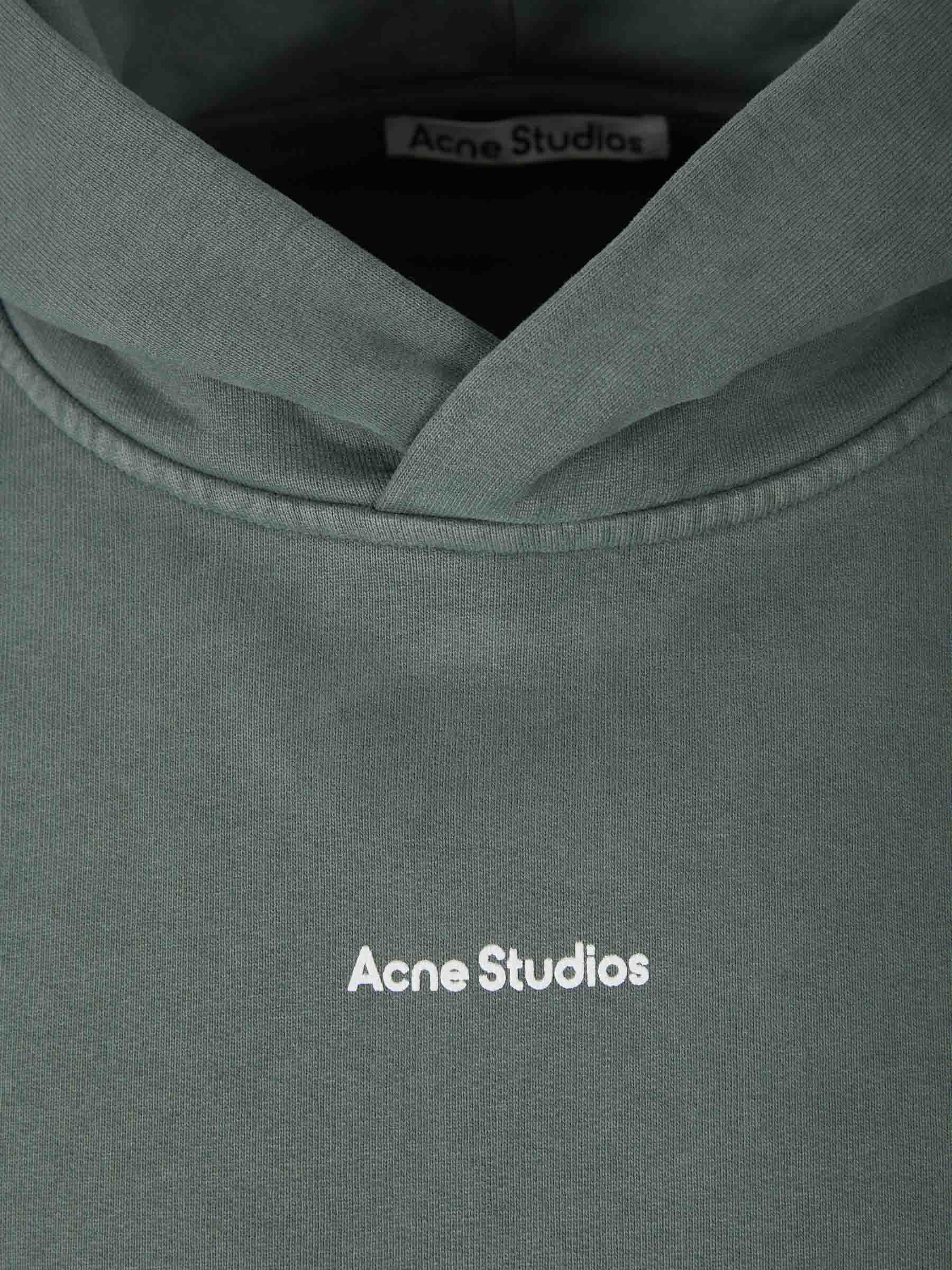 Outlet online Acne Studios Hombre Sudadera Logo Capucha color Gris Piedra sku 545-001299 01 - Foto 3