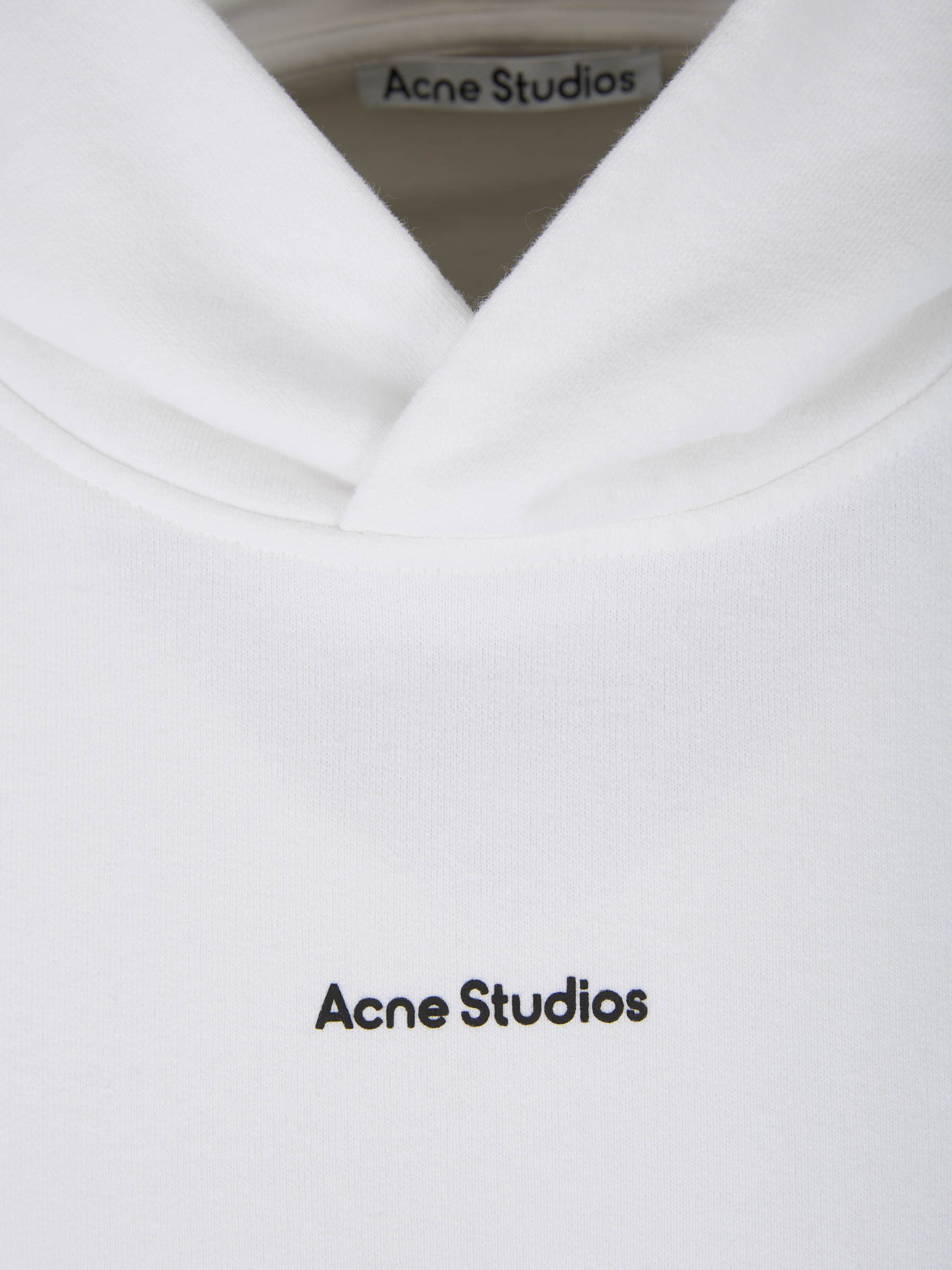 Outlet online Acne Studios Hombre Sudadera Logo Capucha color Blanco sku 545-001299 02 - Foto 3