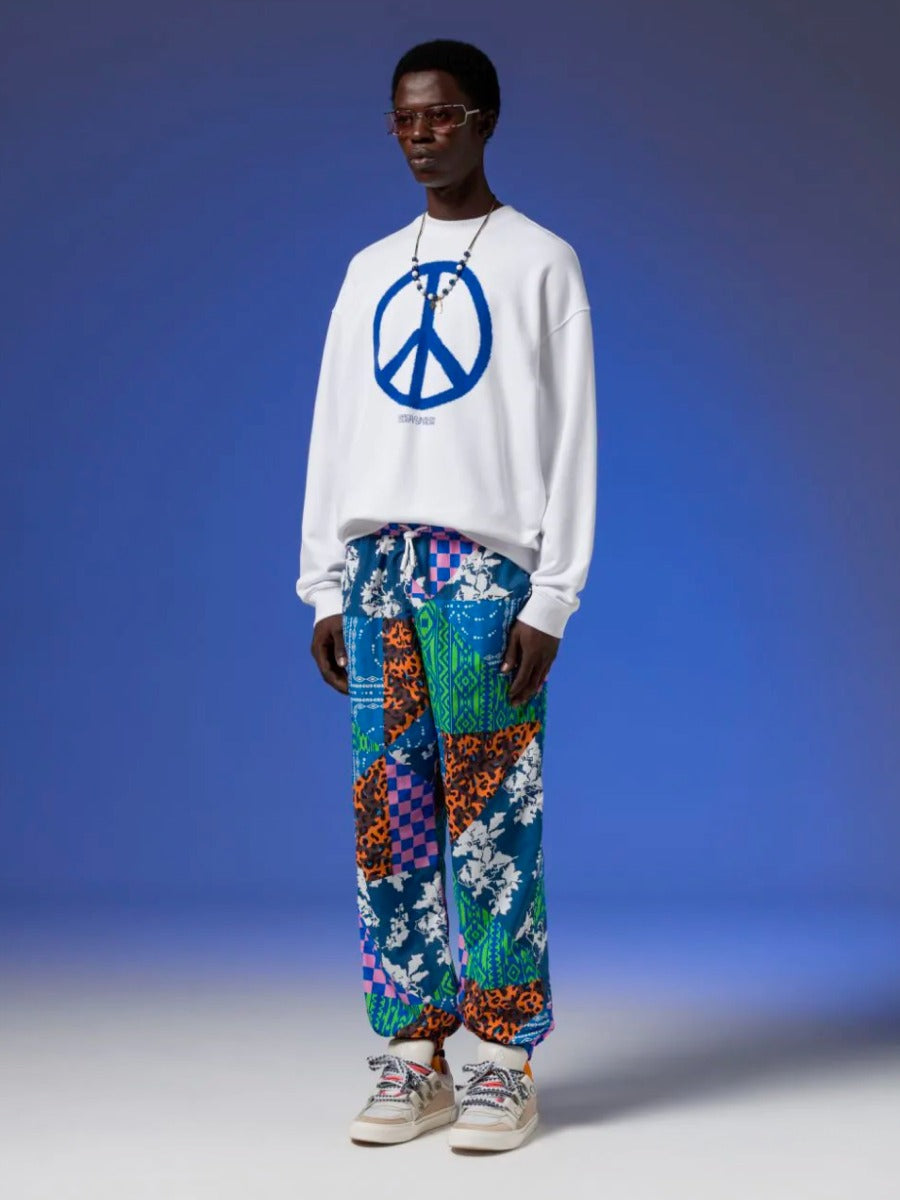 Outlet online Marcelo Burlon Hombre Sudadera Logo Peace color Blanco sku 545-001303 01 - Foto 6