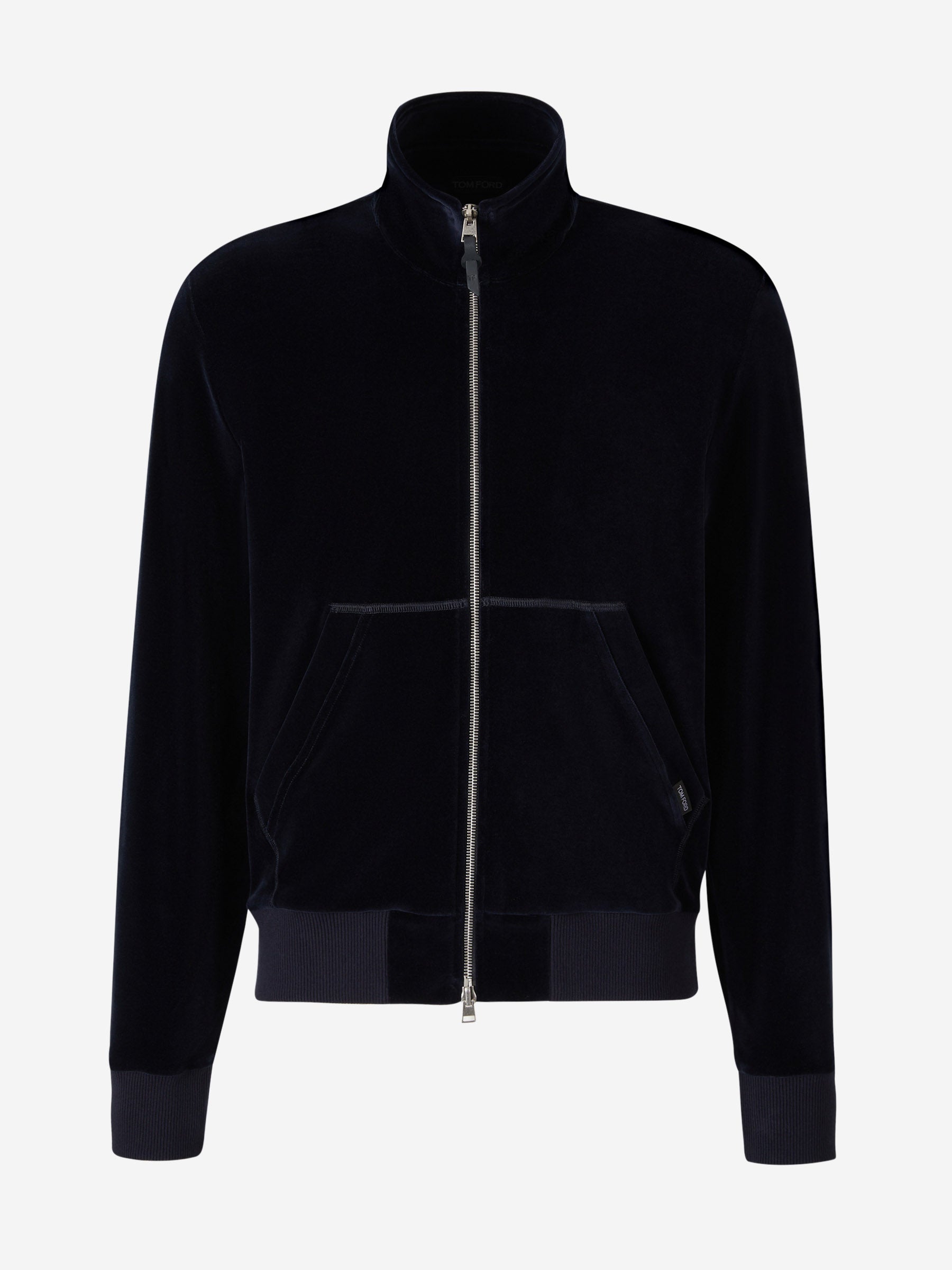 Outlet online Tom Ford Hombre Sudadera Cremallera Terciopelo color Azul Noche sku 545-001373 01 - Foto 1