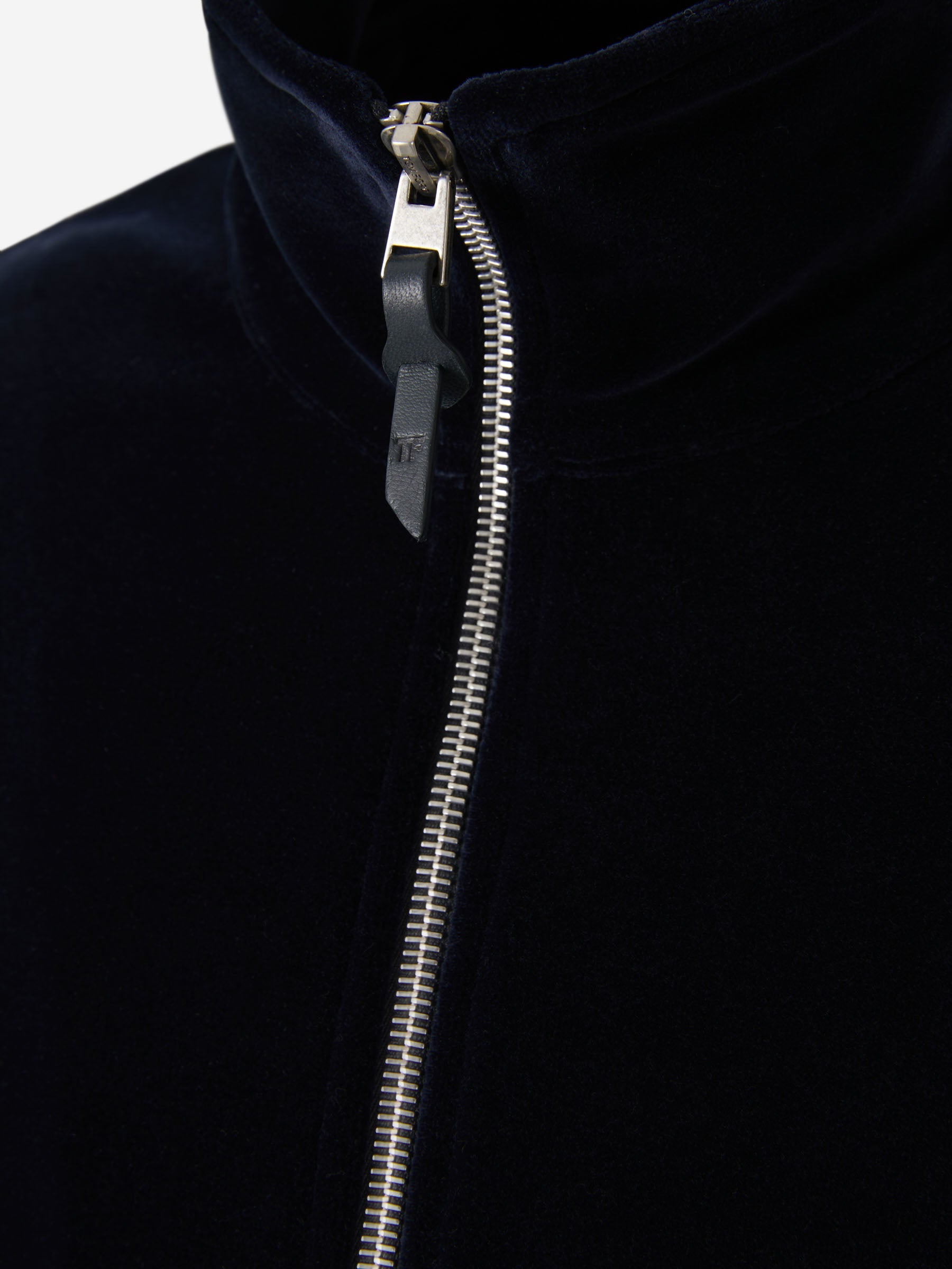 Outlet online Tom Ford Hombre Sudadera Cremallera Terciopelo color Azul Noche sku 545-001373 01 - Foto 3