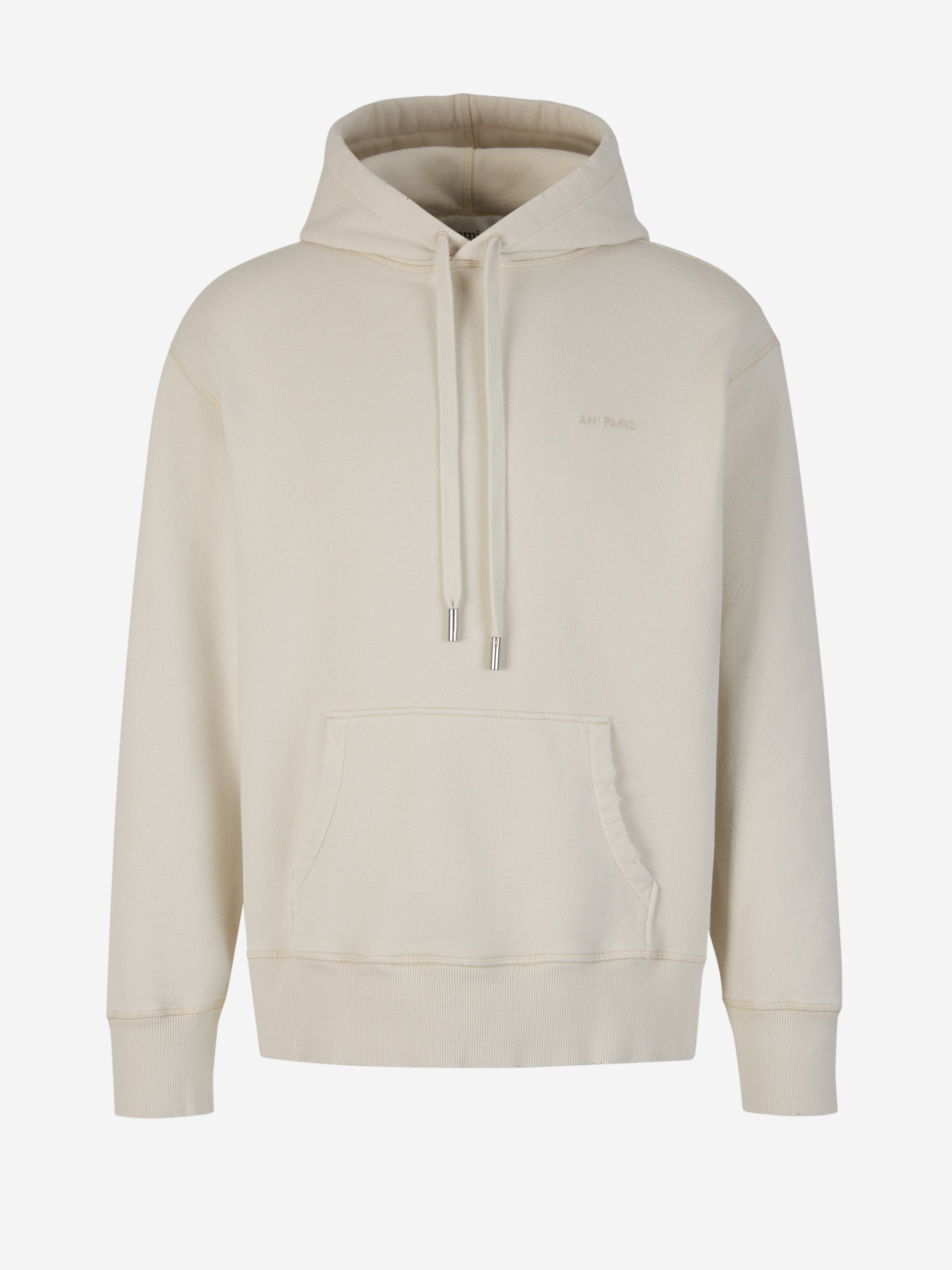 Ami Paris Sudadera Capucha Algodón color Marfil sku 545-001375 01 - Foto 1