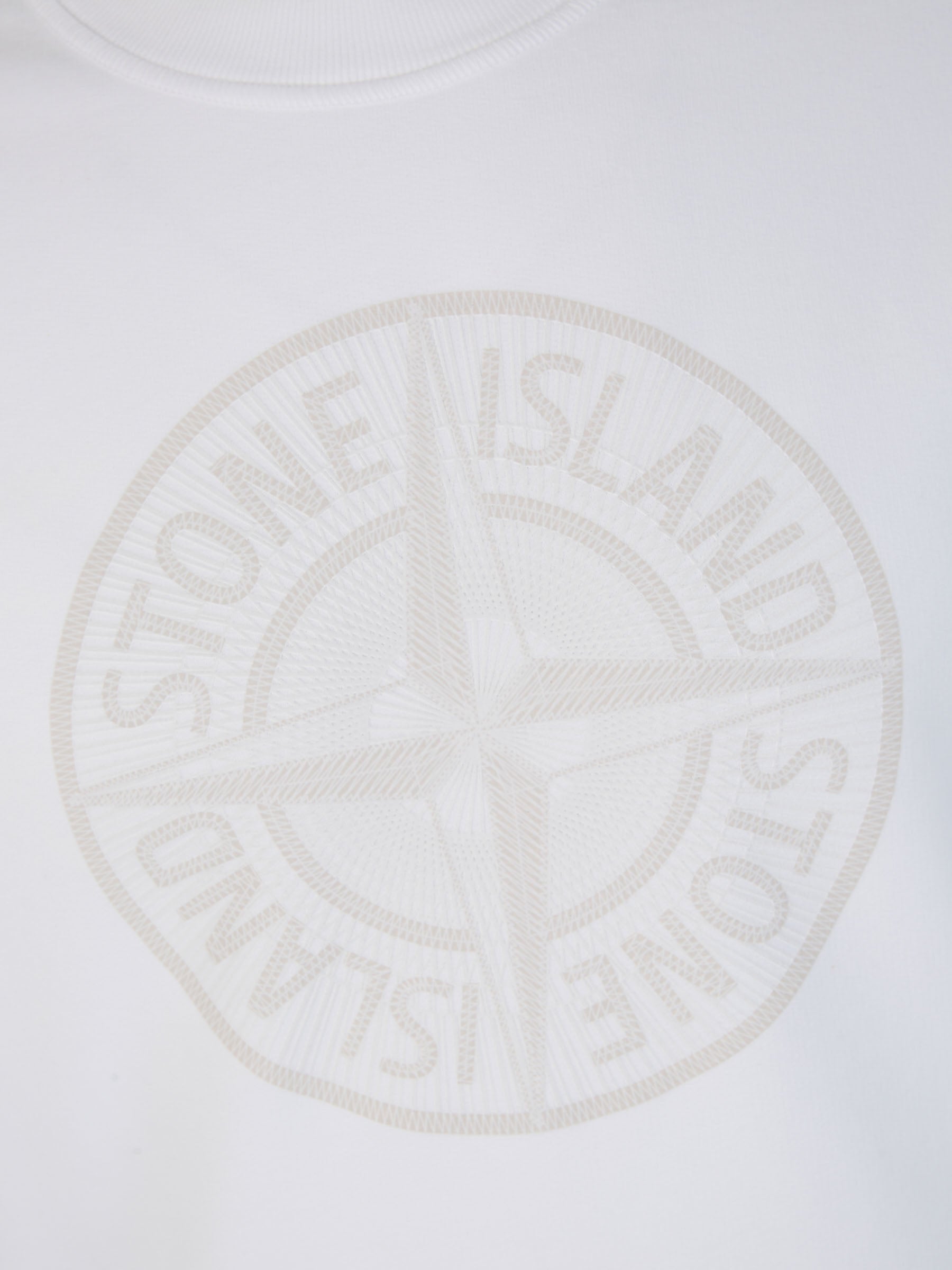 Stone Island Sudadera Logo Parche color Blanco sku 545-001438 02 - Foto 3