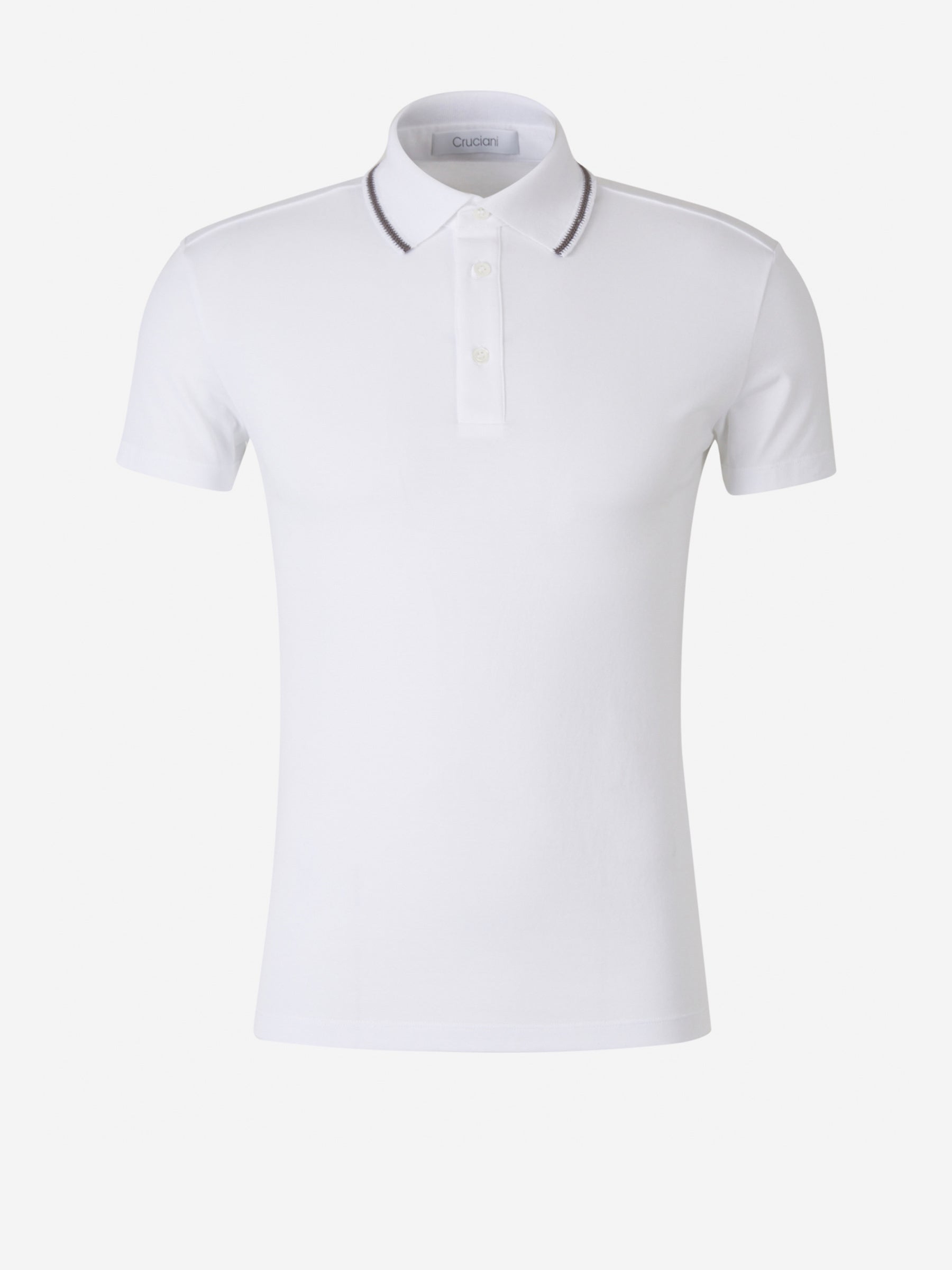 Outlet online Cruciani Hombre Polo Raya Cuello color Blanco sku 552-001058 01 - Foto 1