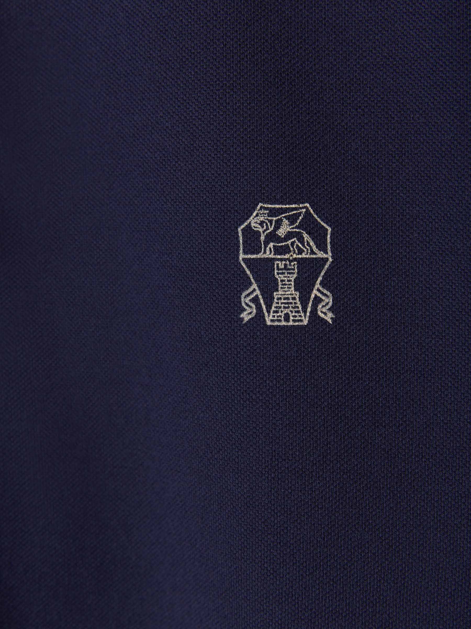 Outlet online Brunello Cucinelli Hombre Polo Piqué Logo color Azul Noche sku 552-001171 03 - Foto 4