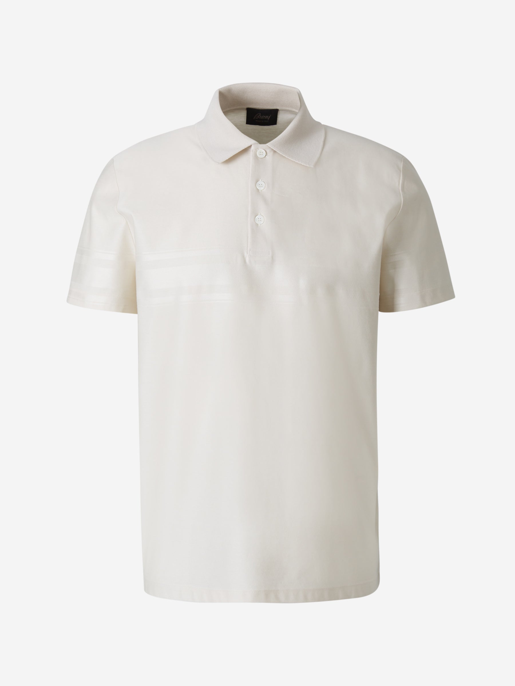 Outlet online Brioni Hombre Polo Regimiento Algodón color Blanco sku 552-001176 02 - Foto 1