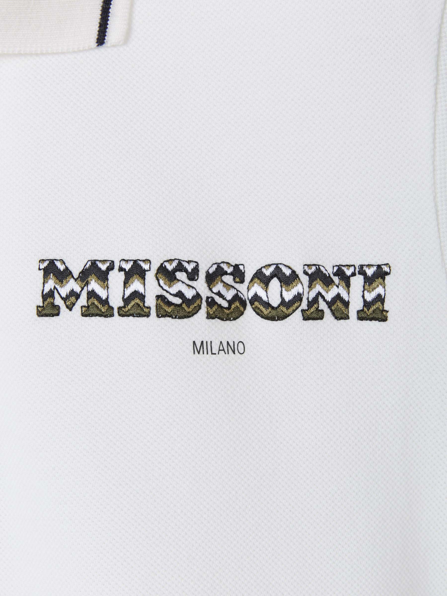 Outlet online Missoni Hombre Polo Piqué Logo color Blanco sku 552-001191 00 - Foto 4