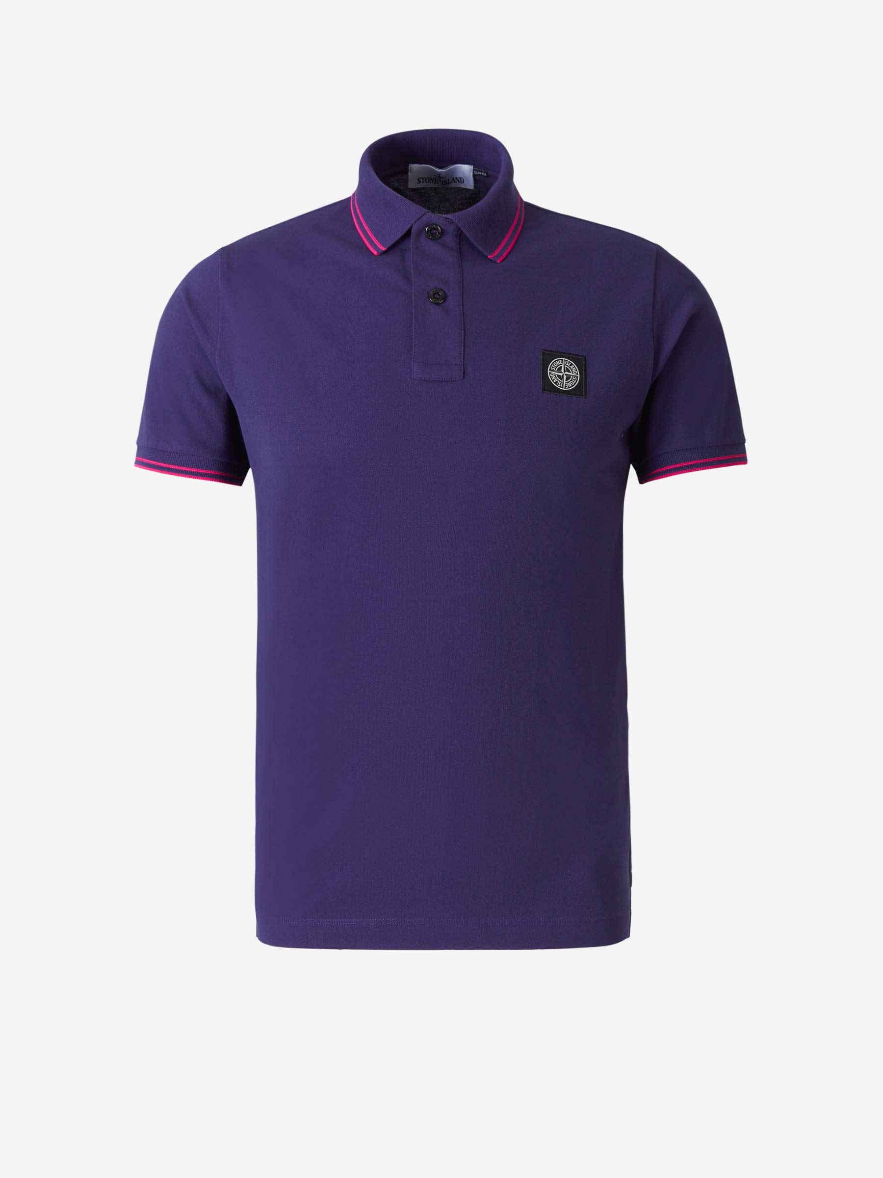 Outlet online Stone Island Hombre Polo Rayas Contraste color Púrpura Oscuro sku 552-001210 03 - Foto 1