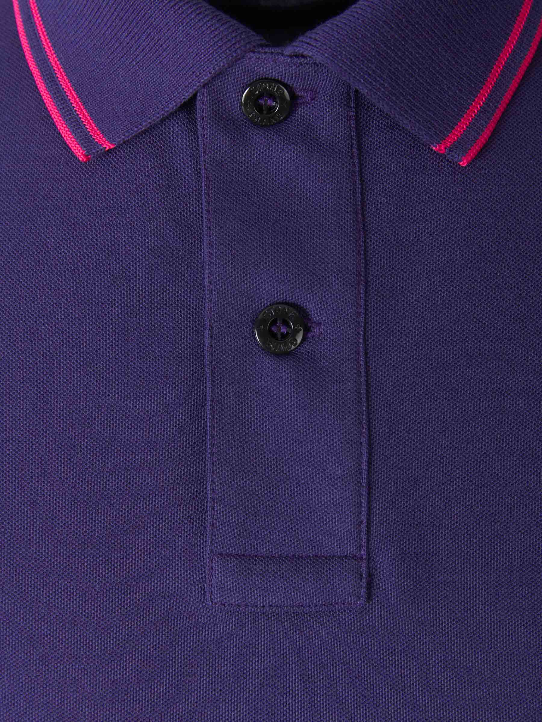 Outlet online Stone Island Hombre Polo Rayas Contraste color Púrpura Oscuro sku 552-001210 03 - Foto 3