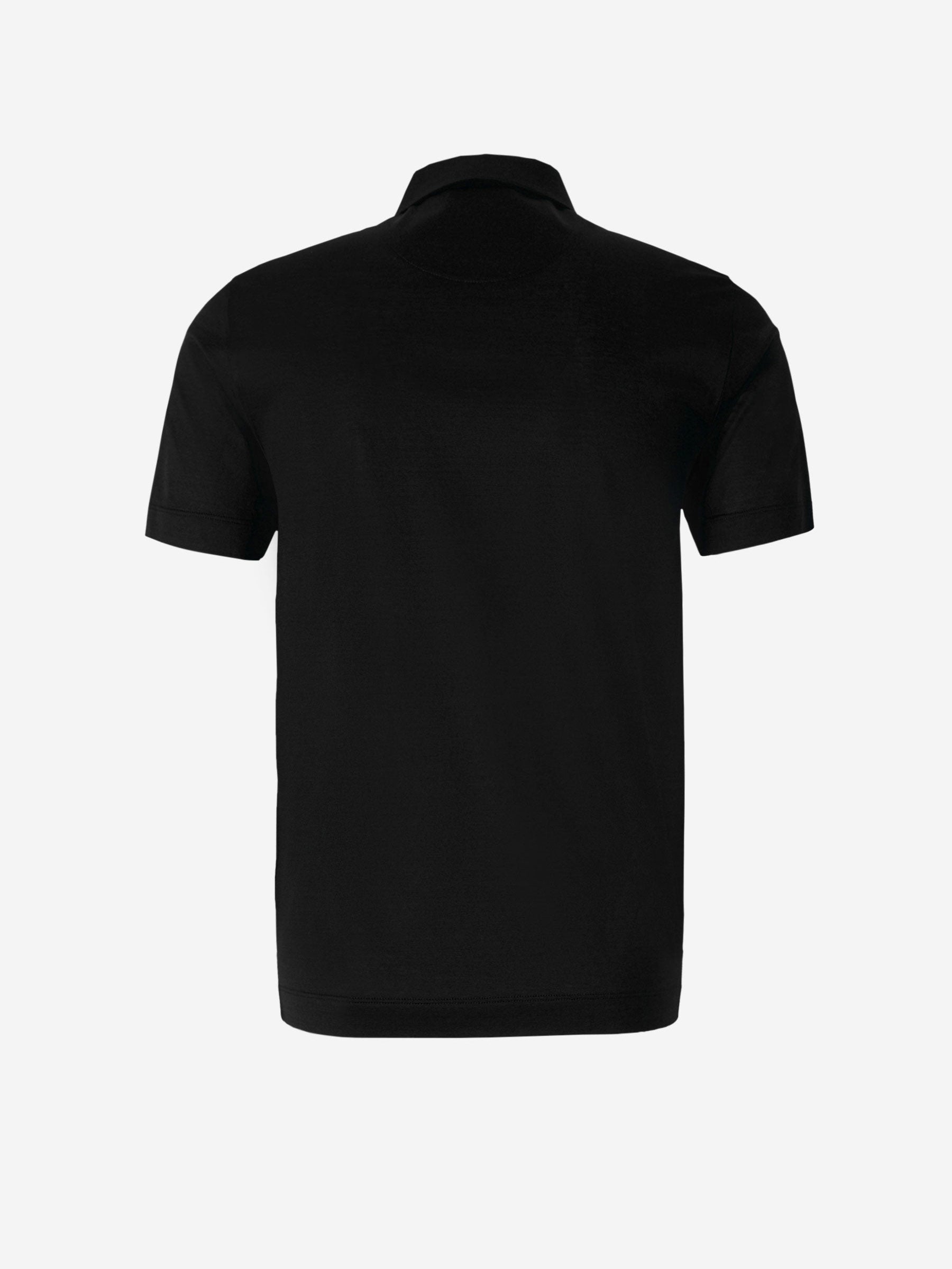 Outlet online Canali Hombre Polo Liso Cremallera color Negro sku 552-001233 03 - Foto 5