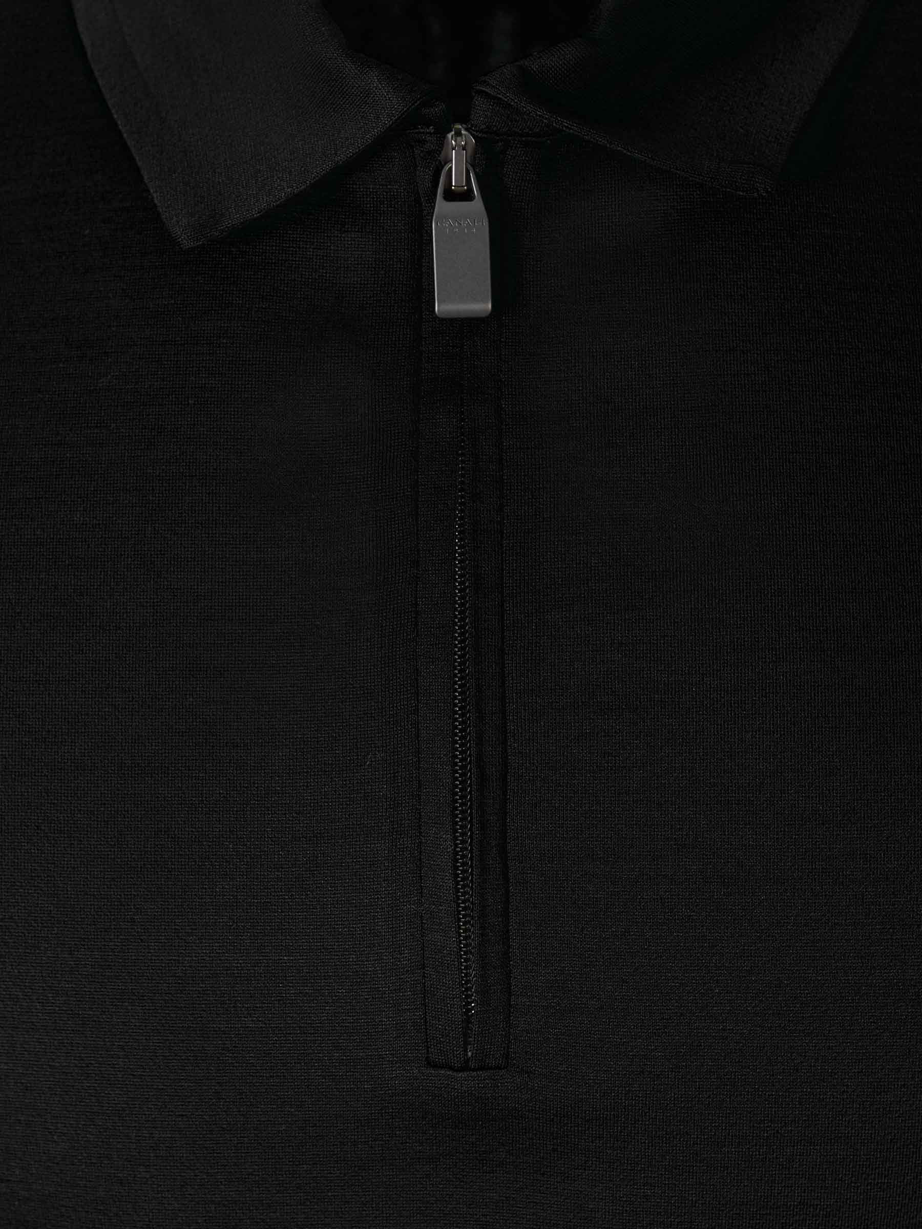 Outlet online Canali Hombre Polo Liso Cremallera color Negro sku 552-001233 03 - Foto 6