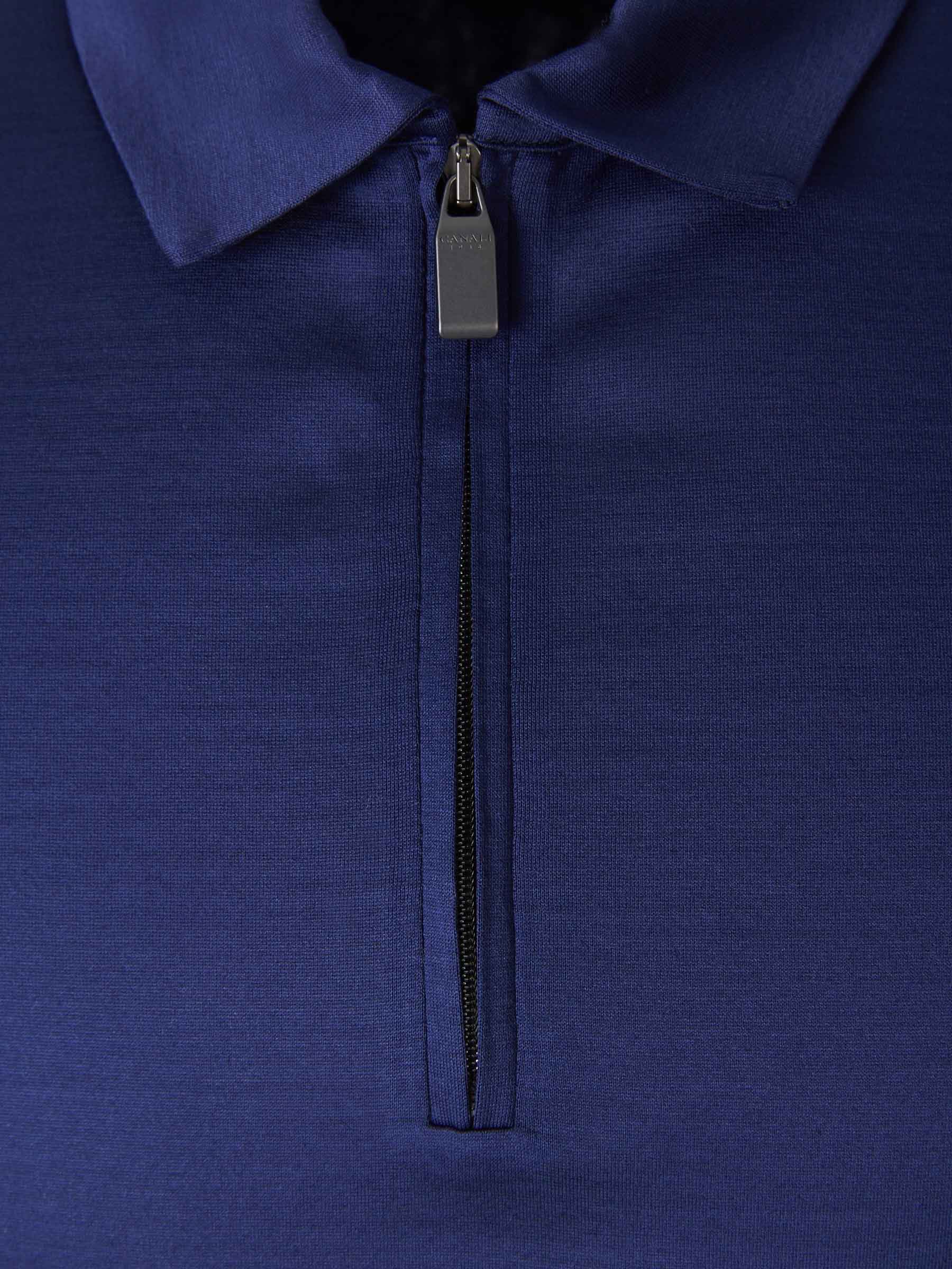 Outlet online Canali Hombre Polo Liso Cremallera color Negro sku 552-001233 03 - Foto 9