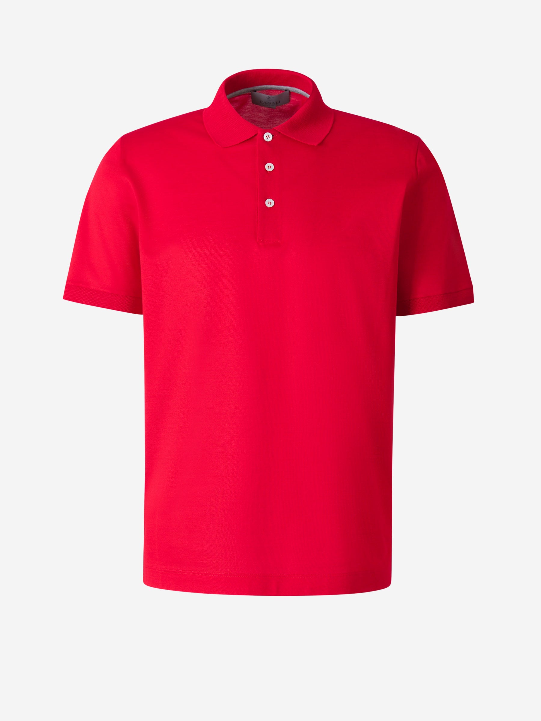 Outlet online Canali Hombre Polo Piqué Algodón color Rojo sku 552-001255 01 - Foto 1
