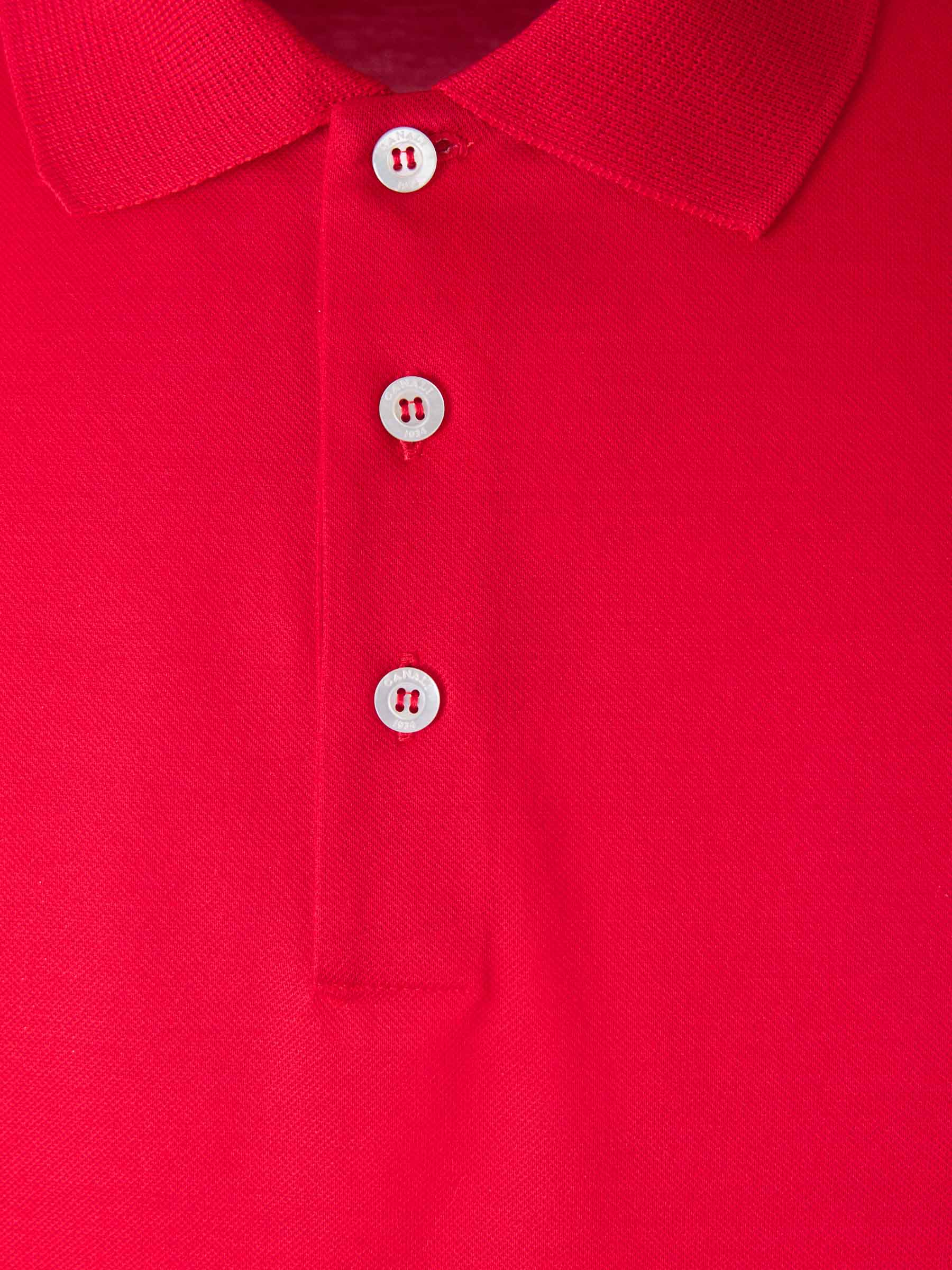 Outlet online Canali Hombre Polo Piqué Algodón color Rojo sku 552-001255 01 - Foto 3