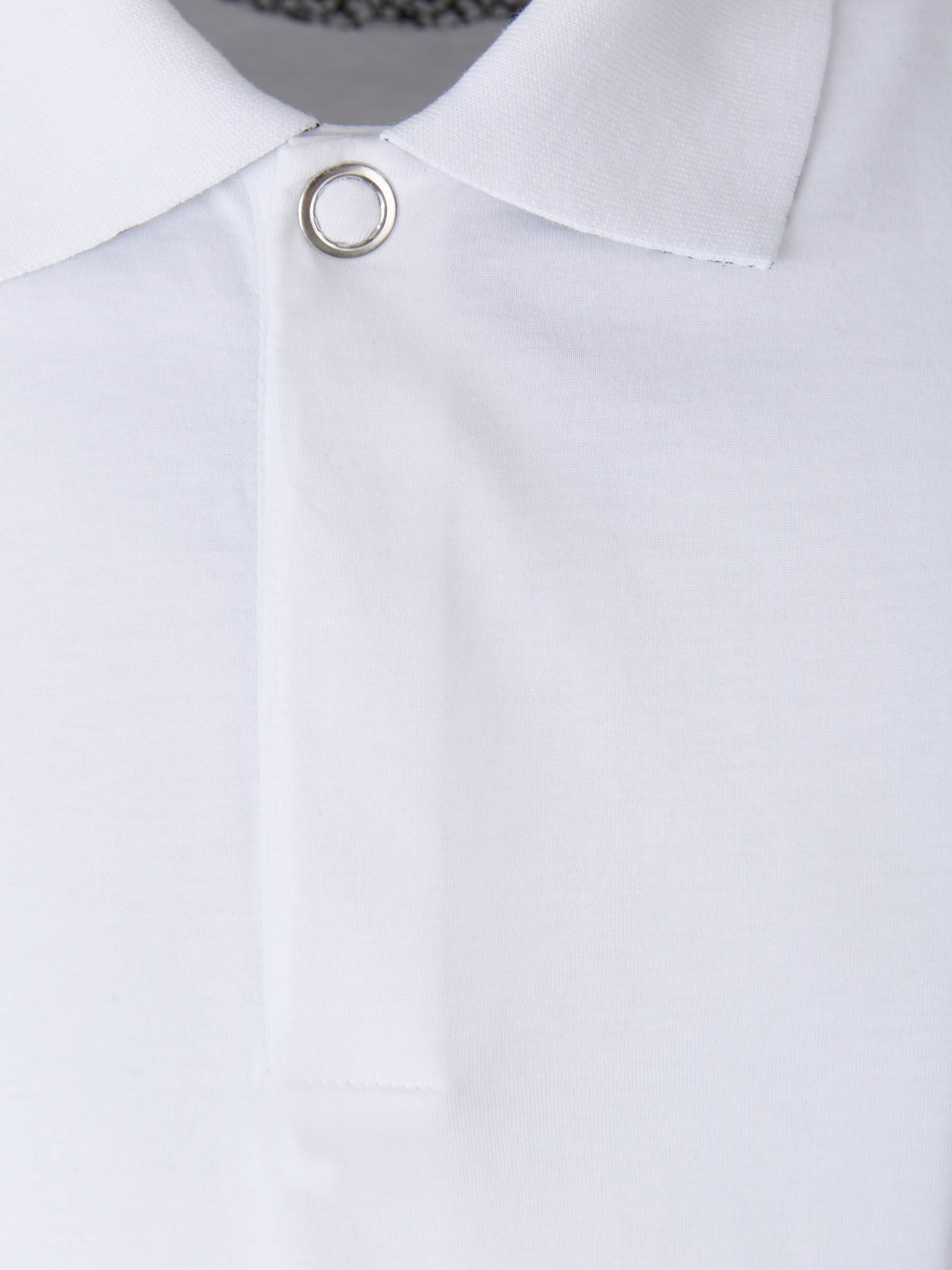 Outlet online Canali Hombre Polo Punto Algodón color Blanco sku 552-001266 01 - Foto 3
