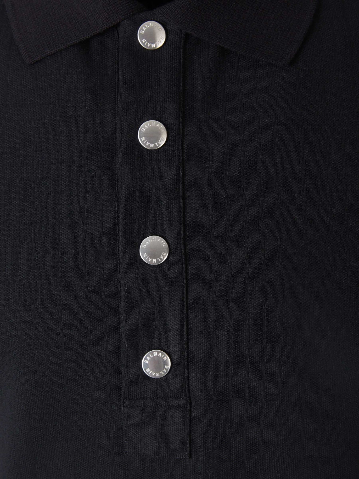 Balmain Polo Monograma Jacquard color Negro sku 552-001282 00 - Foto 3