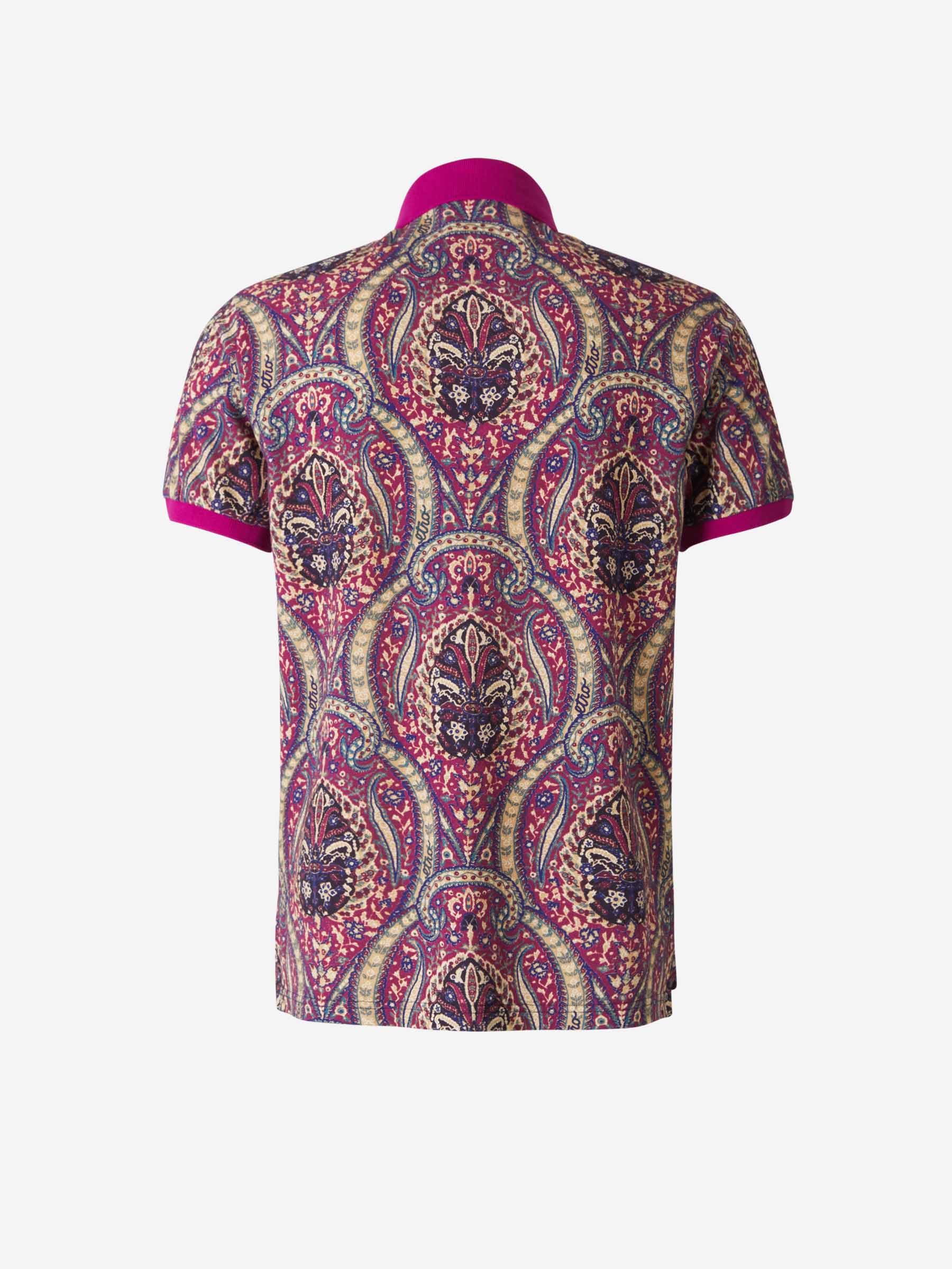 Outlet online Etro Hombre Polo Piqué Paisley color Fucsia sku 552-001287 02 - Foto 2