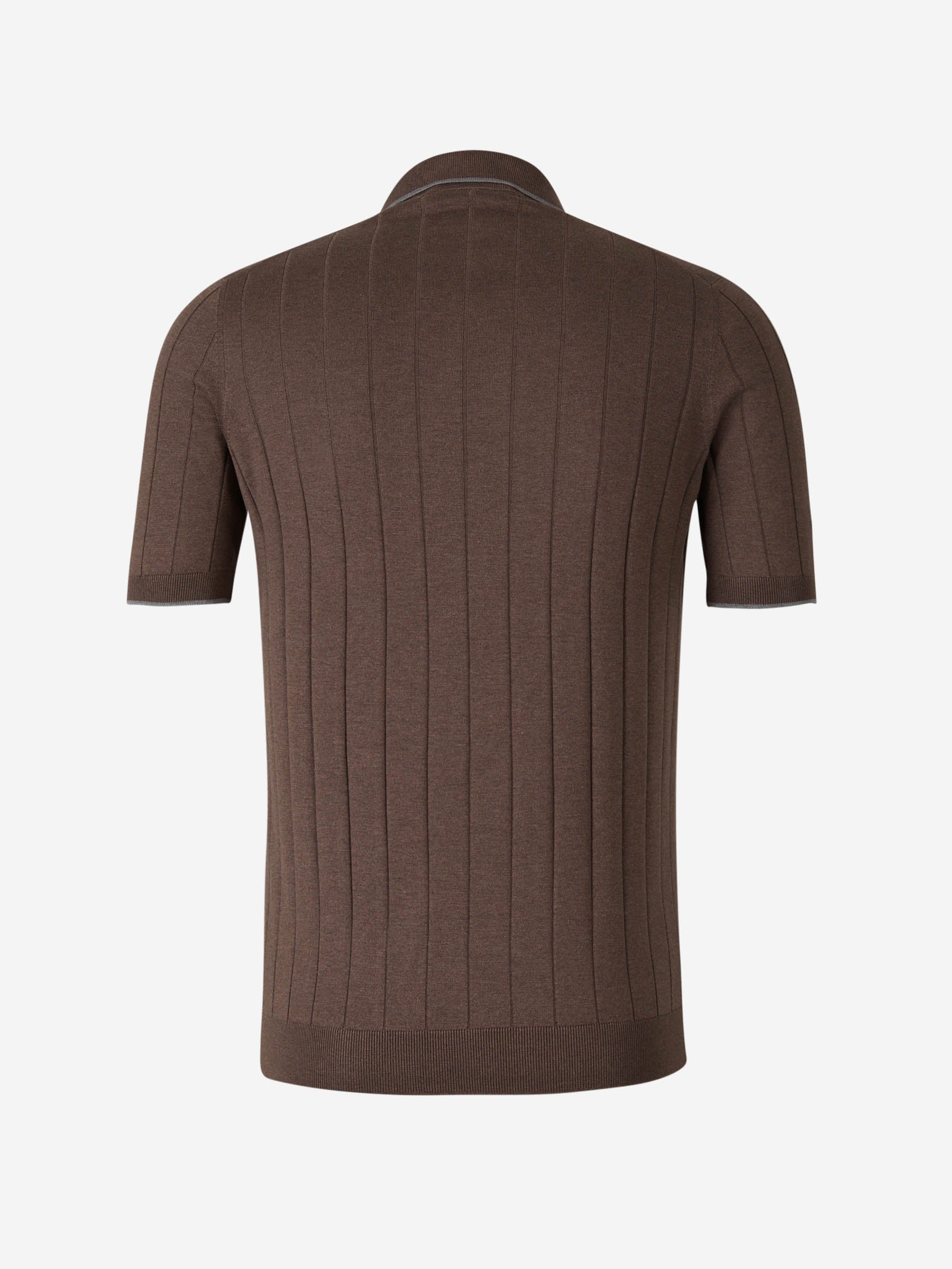 Outlet online Gran Sasso Hombre Polo Punto Seda color Marrón sku 552-001319 02 - Foto 6