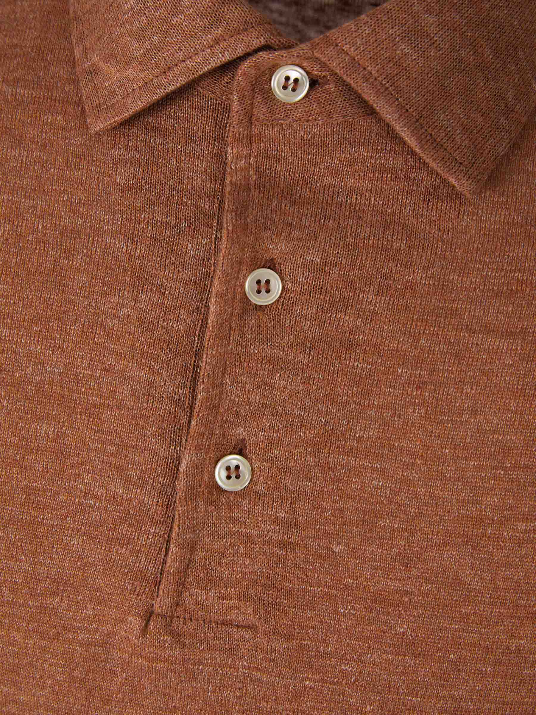 Outlet online Santa Eulalia Hombre Polo Lino Y Algodón color Caramelo sku 552-001331 03 - Foto 3