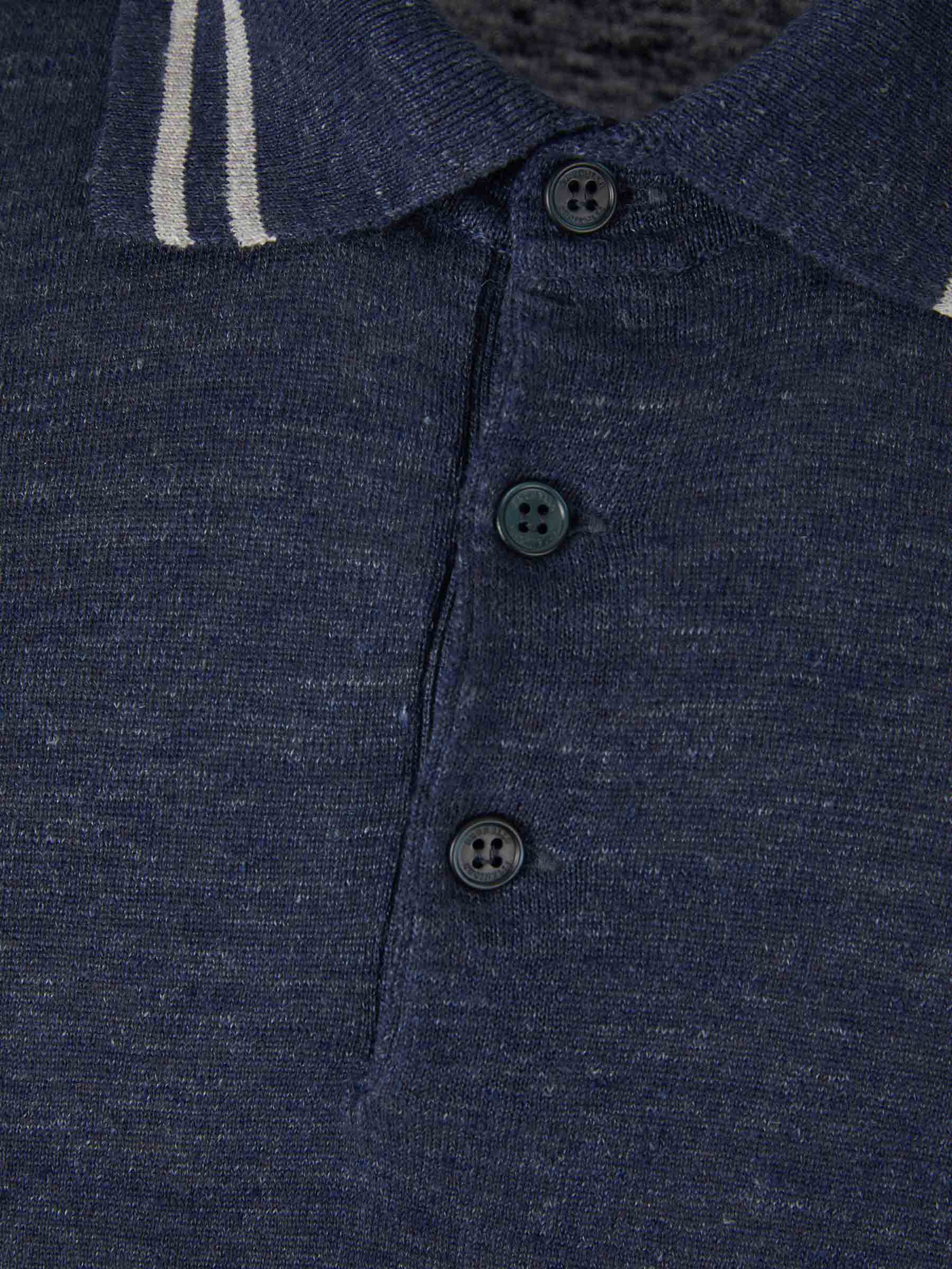 Brunello Cucinelli Polo Punto Jaspeado color Azul Noche sku 552-001338 01 - Foto 3
