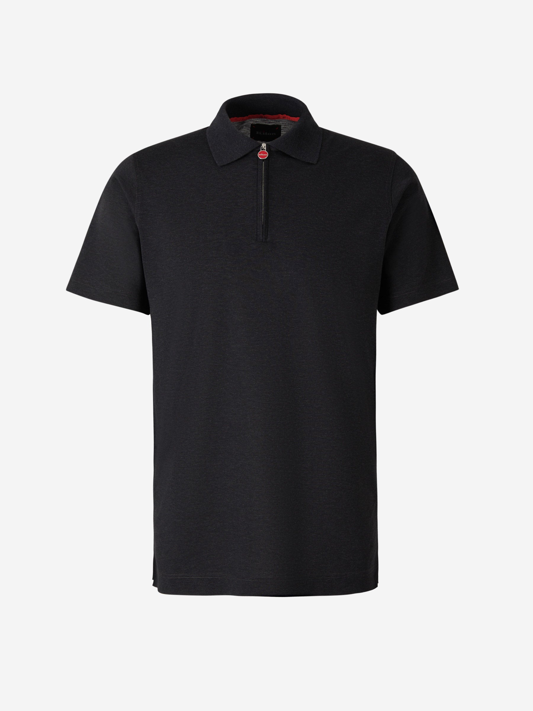 Kiton Polo Algodón Cremallera color Gris Oscuro sku 552-001352 01 - Foto 1