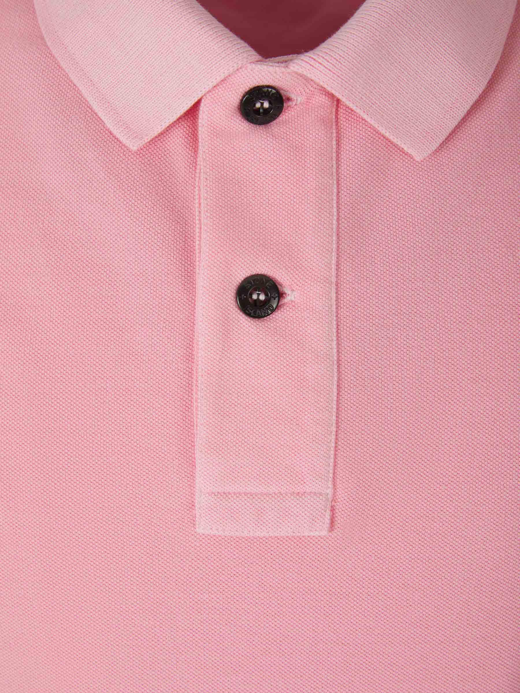 Stone Island Polo Piqué Liso color Rosa sku 552-001358 03 - Foto 7