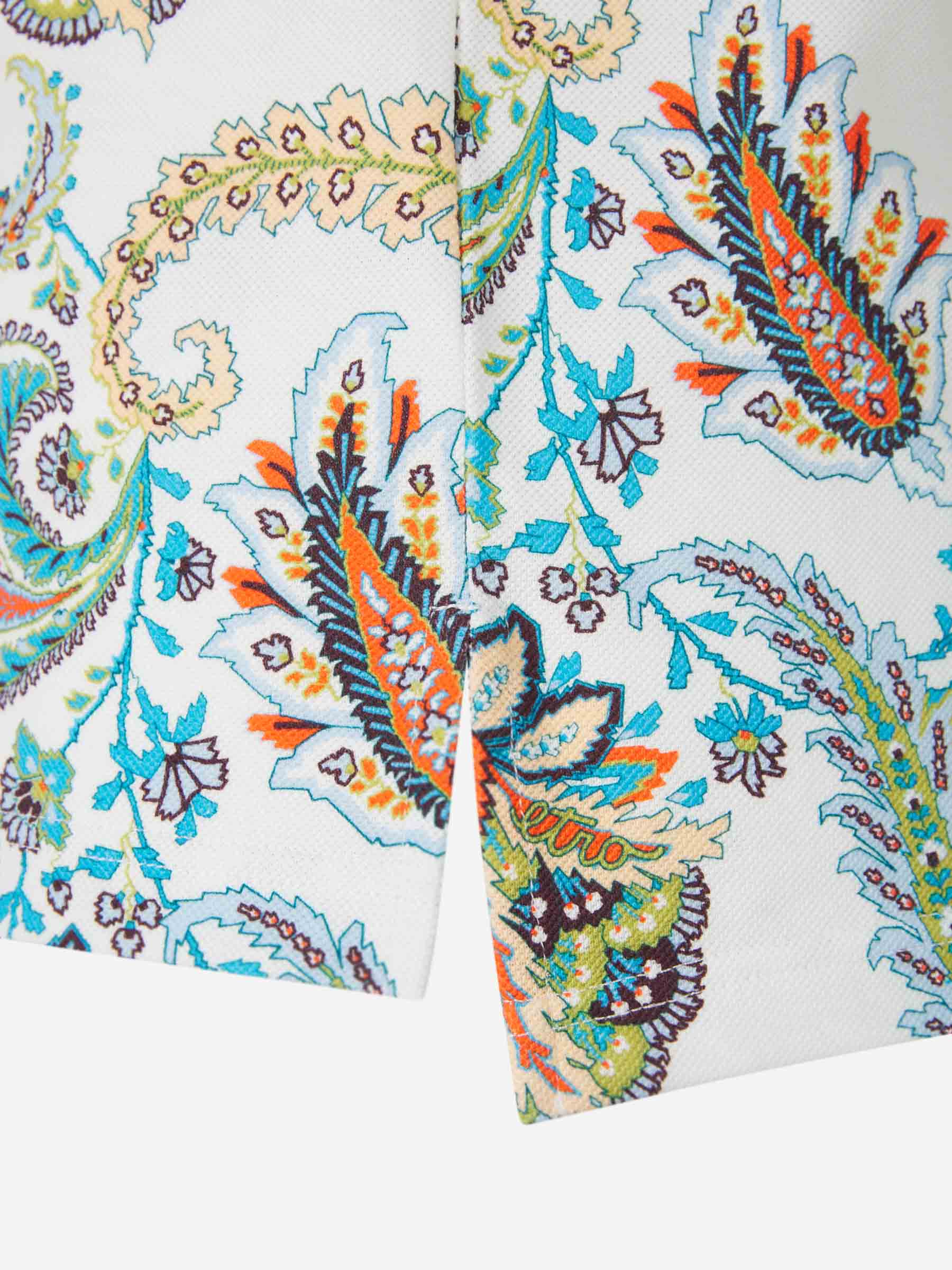 Etro Polo Motivo Paisley color Blanco sku 552-001367 02 - Foto 4