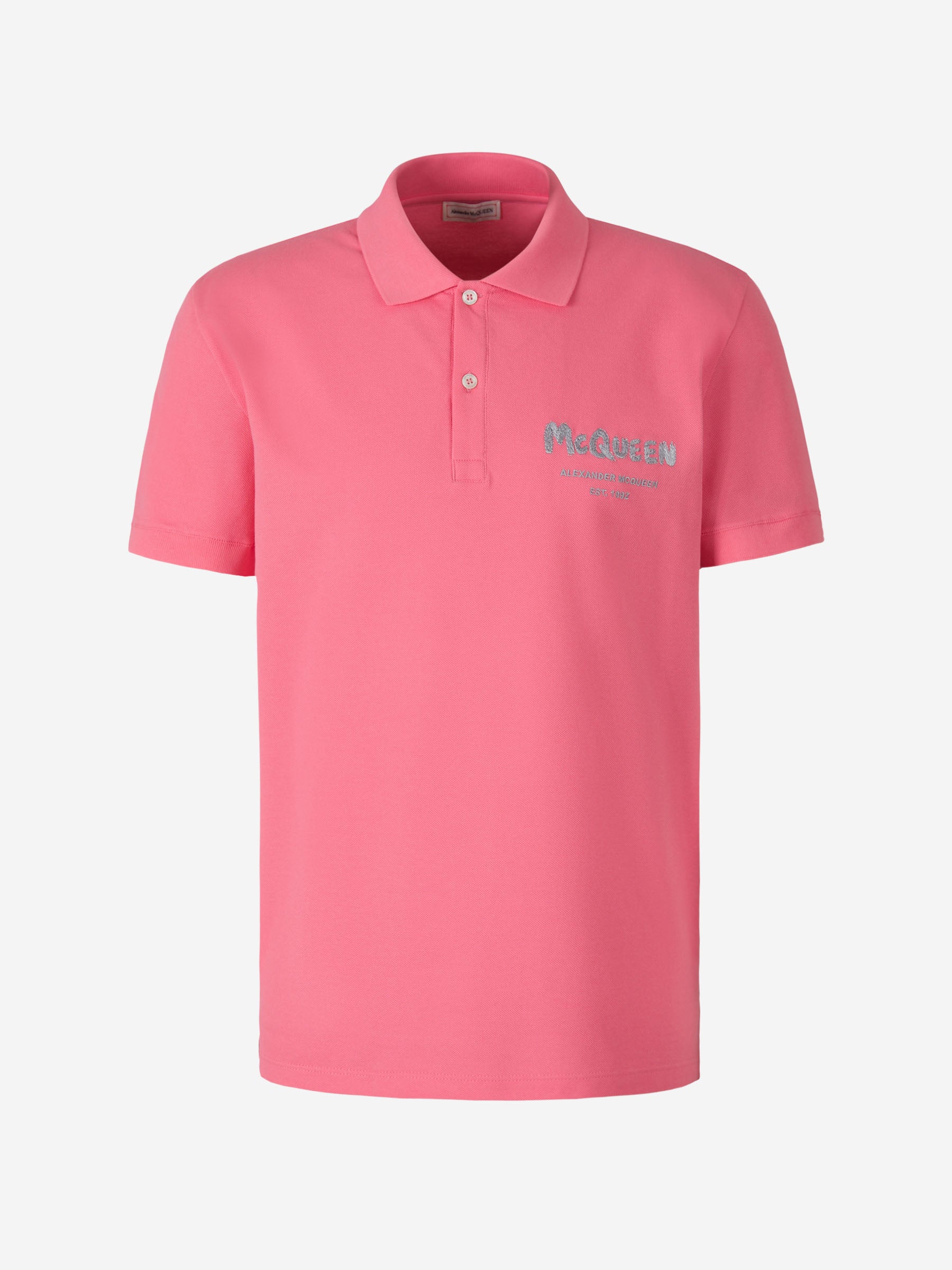 Outlet online Alexander McQueen Hombre Polo Logo Bordado color Fucsia sku 552-001375 01 - Foto 1