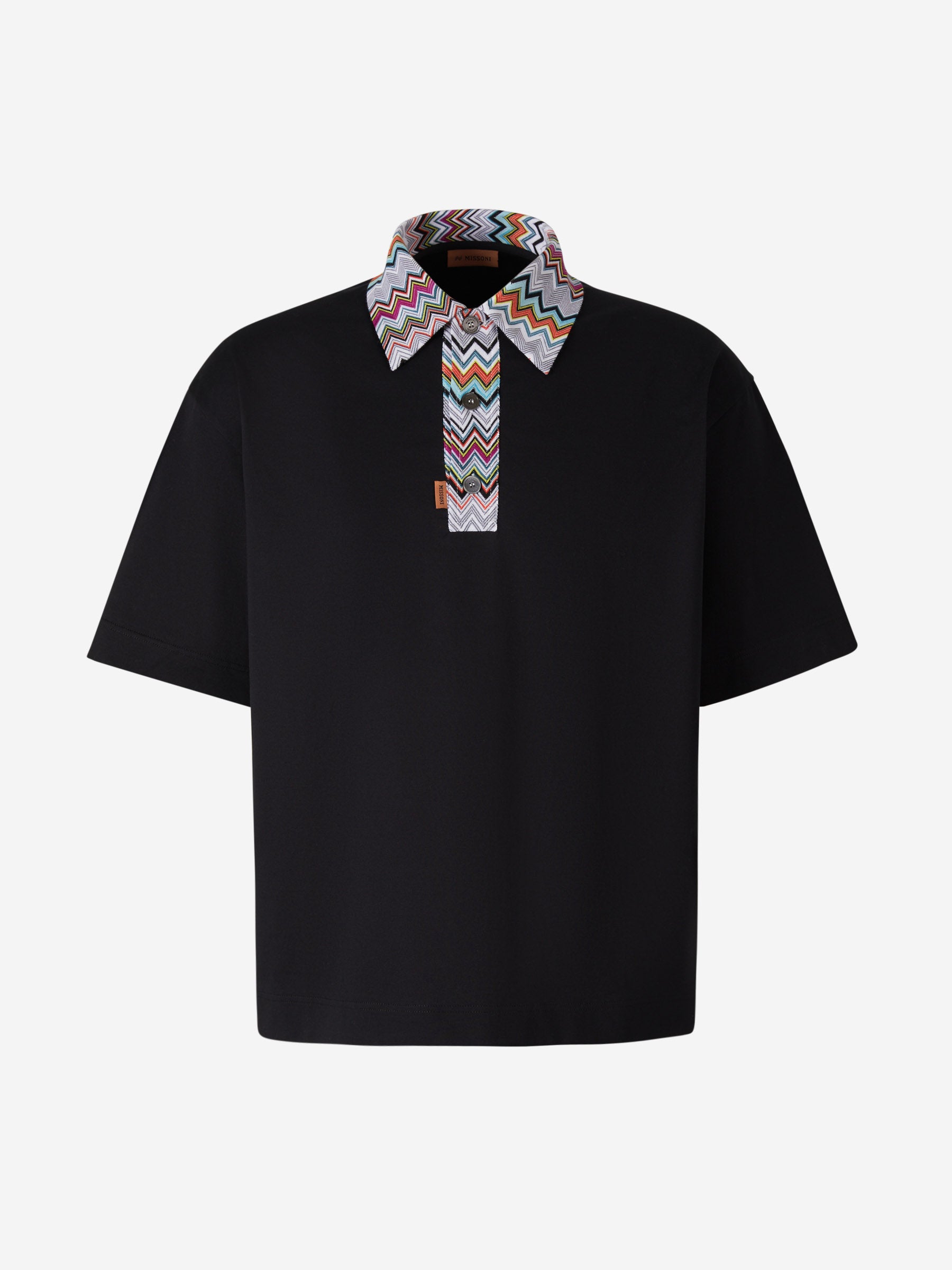 Outlet online Missoni Hombre Polo Detalle Zig Zag color Negro sku 552-001383 00 - Foto 1