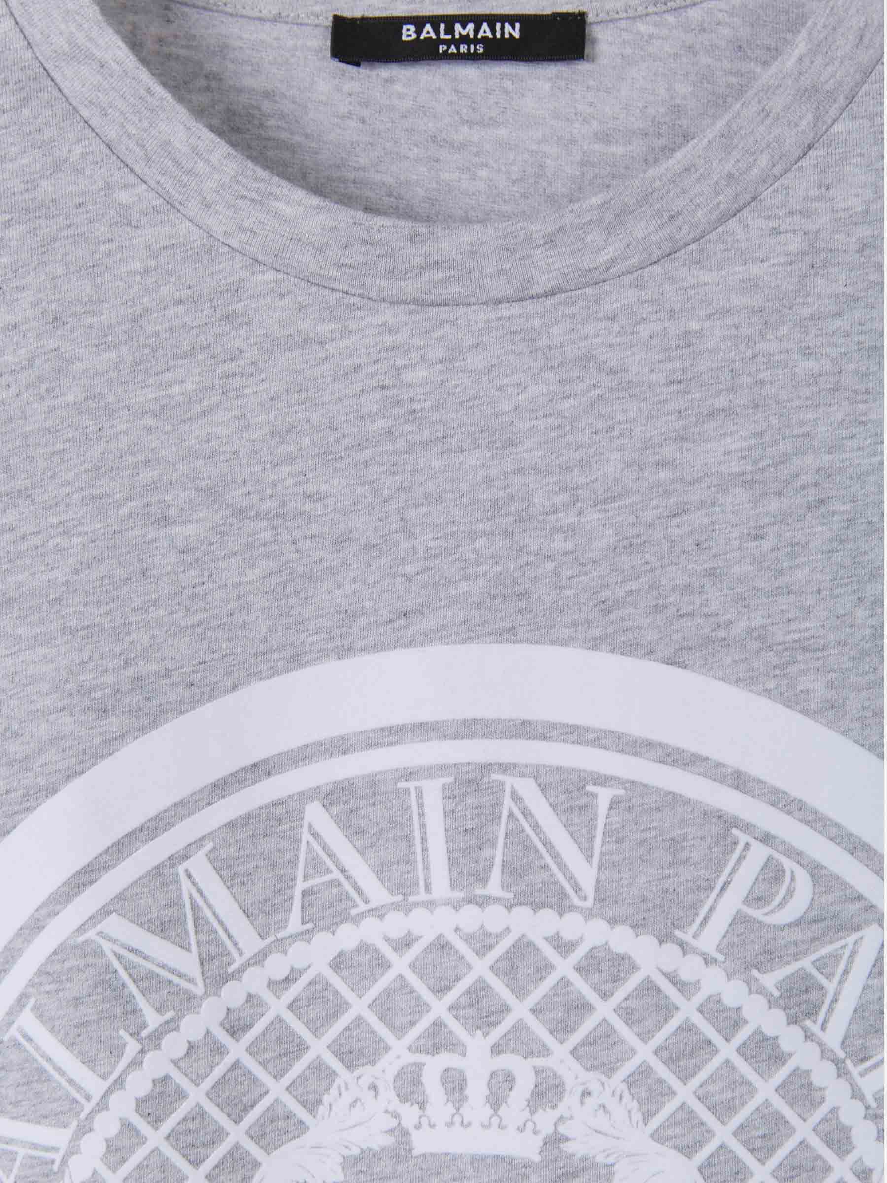 Balmain Camiseta Medallón Logo color Gris Claro sku 553-002437 00 - Foto 3