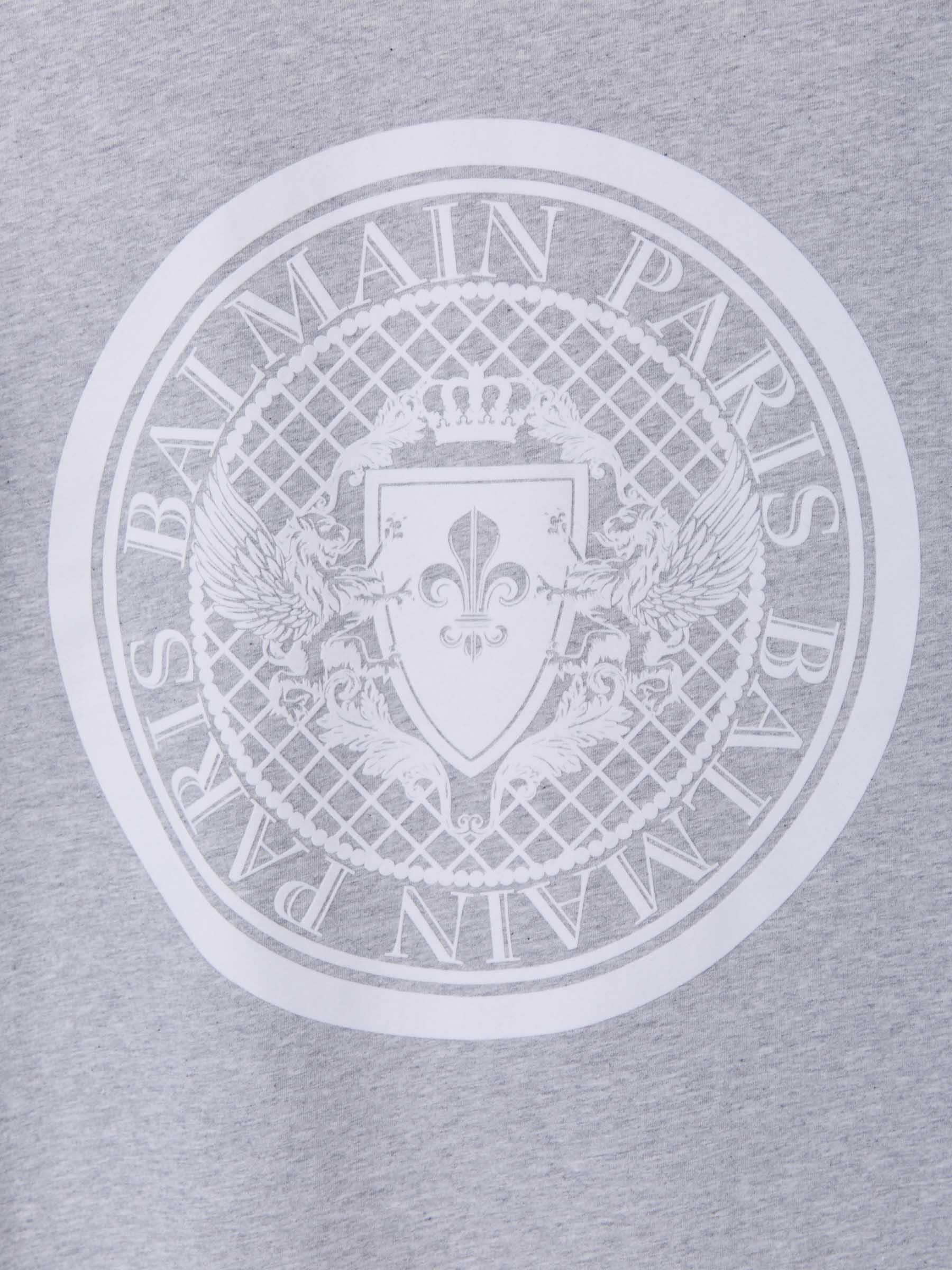 Balmain Camiseta Medallón Logo color Gris Claro sku 553-002437 00 - Foto 4