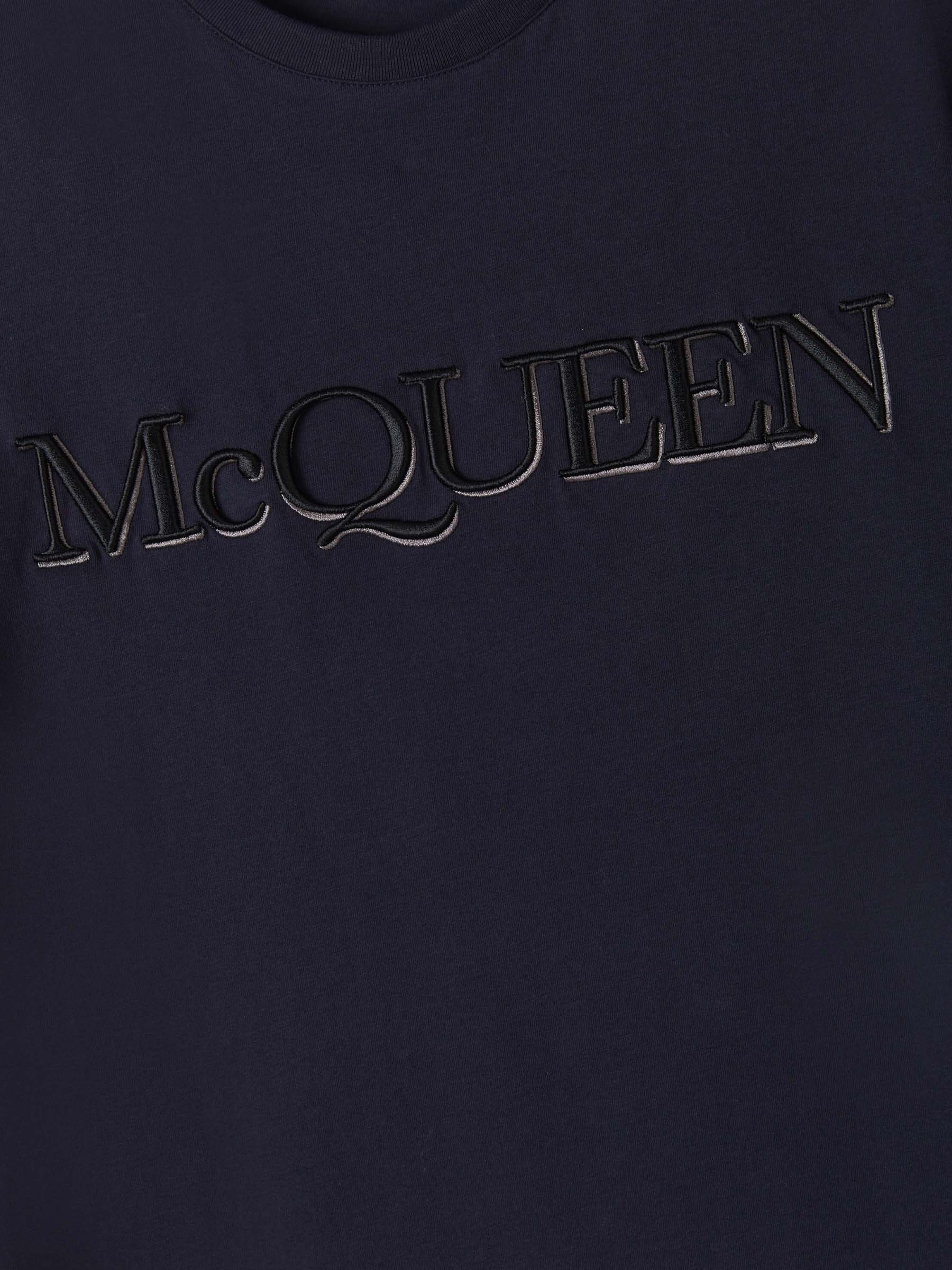 Alexander McQueen Camiseta Logo Bordado color Blanco sku 553-002654 01 - Foto 4