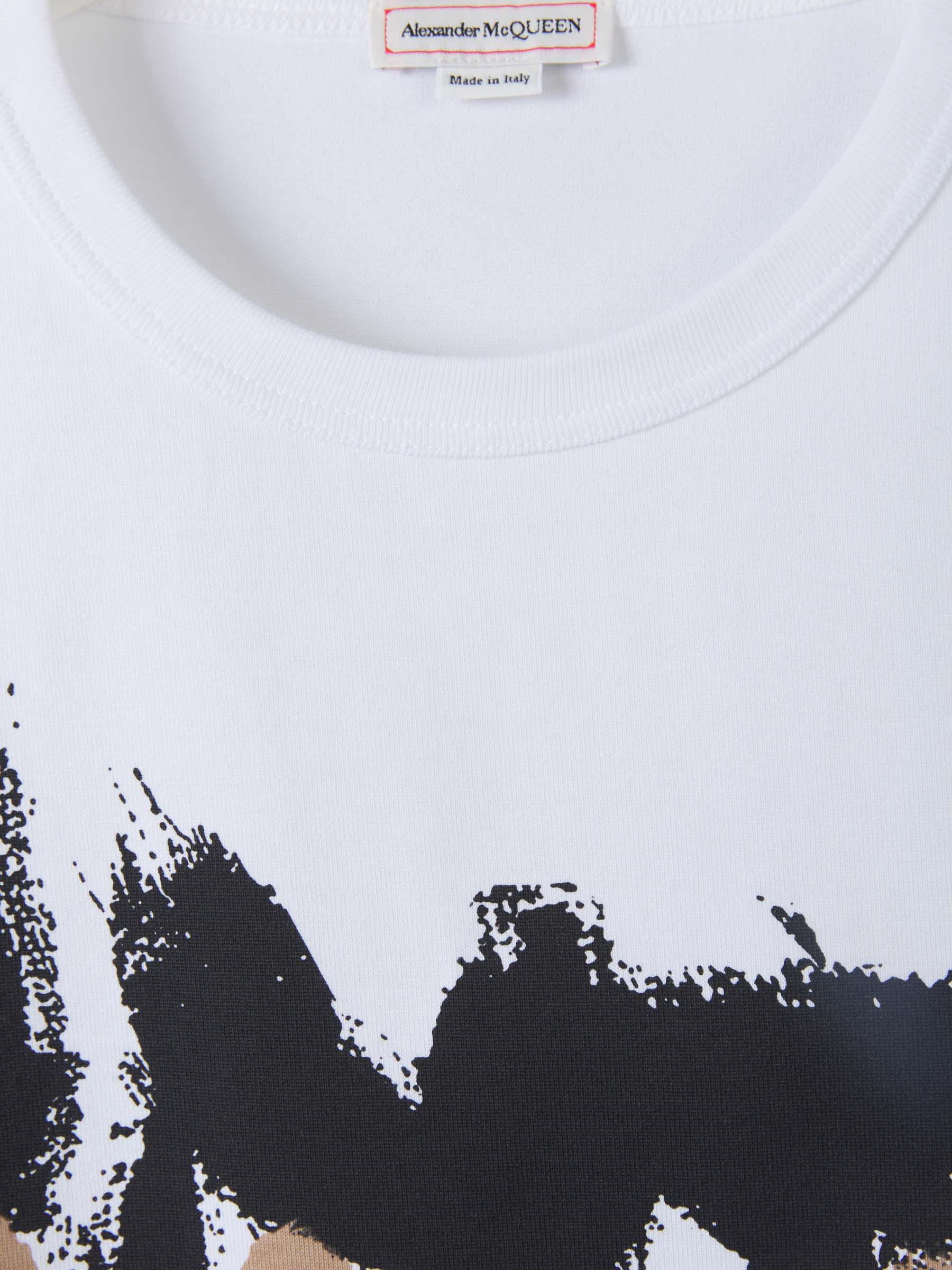 Alexander McQueen Camiseta Logo Motivo Graffiti color Blanco sku 553-002659 01 - Foto 3