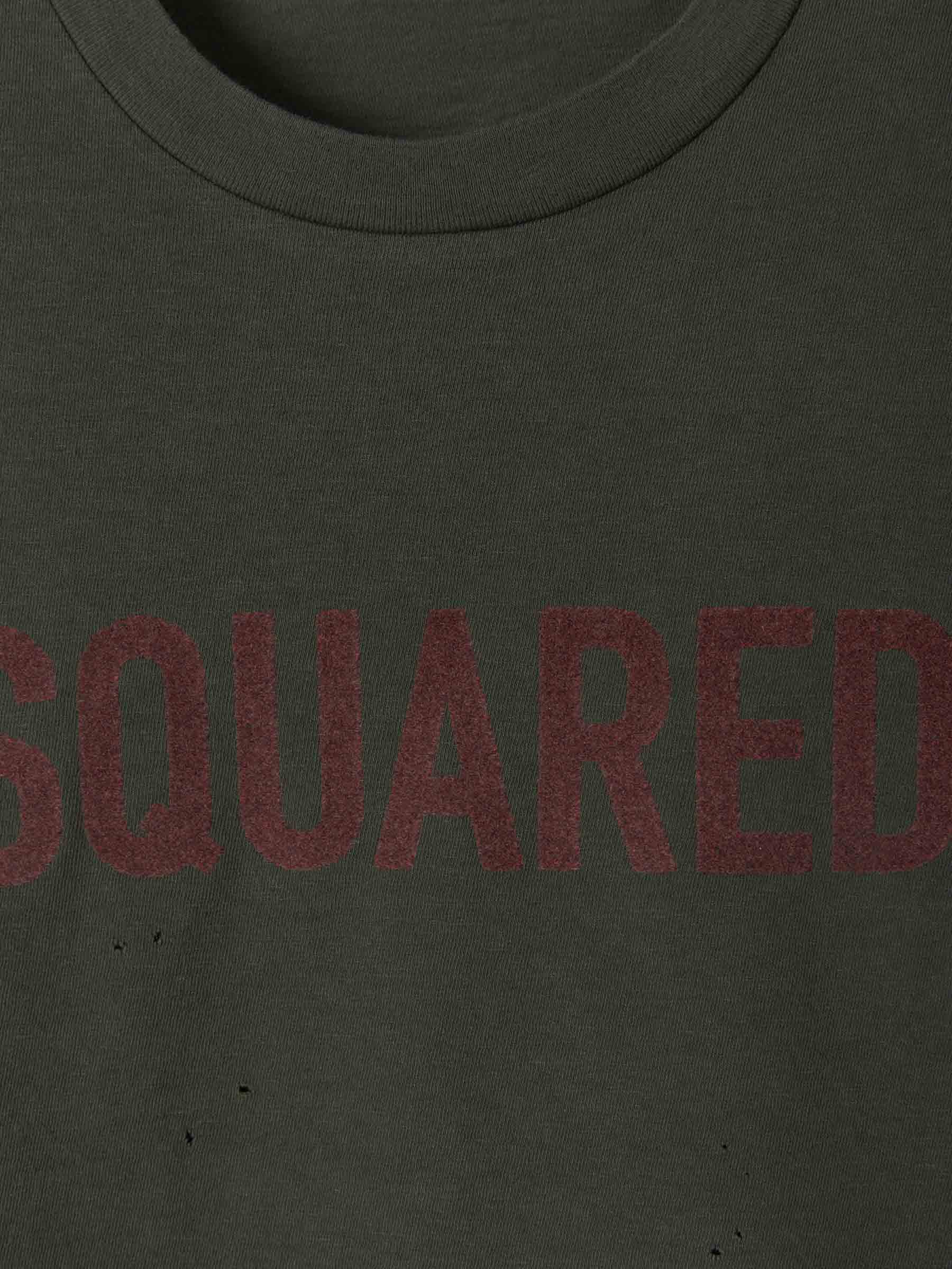 Dsquared2 Camiseta Logo Estampado color Verde Militar sku 553-002719 00 - Foto 3